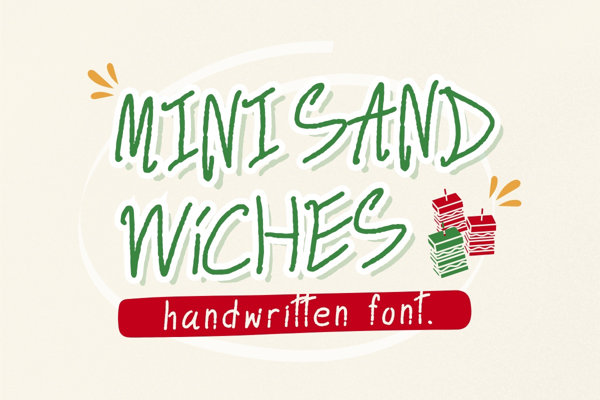 Пример шрифта Mini Sandwiches