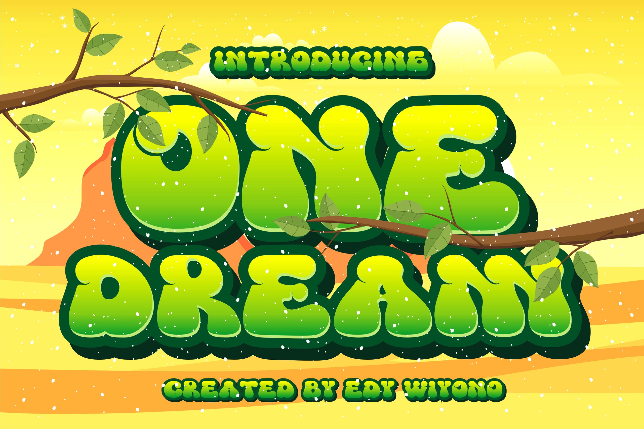 Пример шрифта One Dream