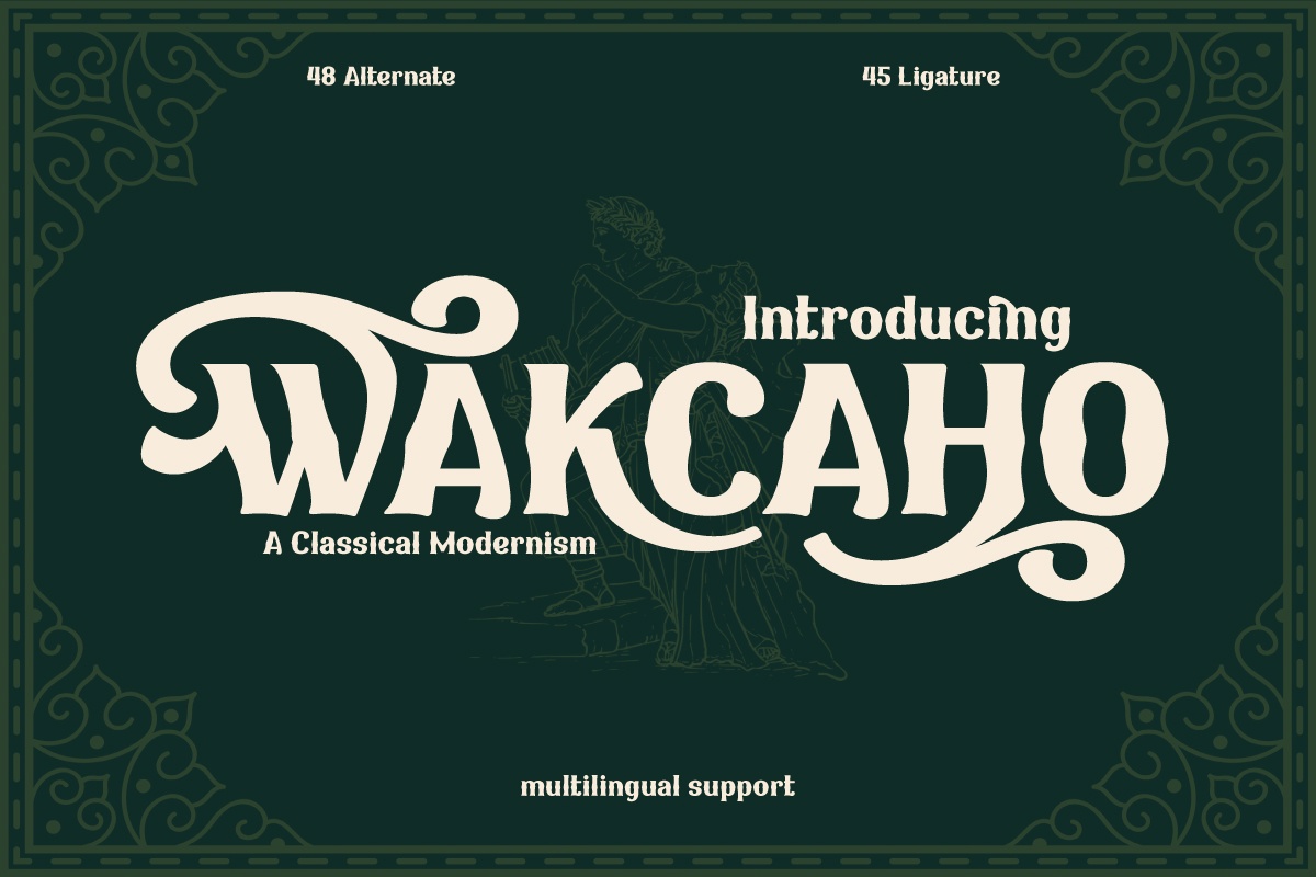 Пример шрифта Wakcaho Regular