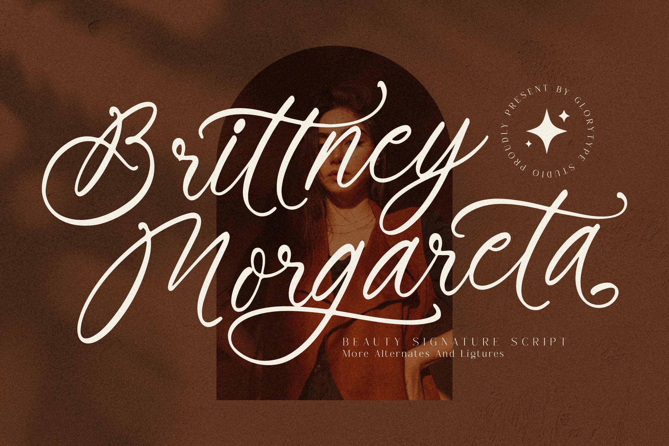 Пример шрифта Brittney Morgareta