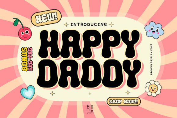 Пример шрифта Happy Daddy Regular
