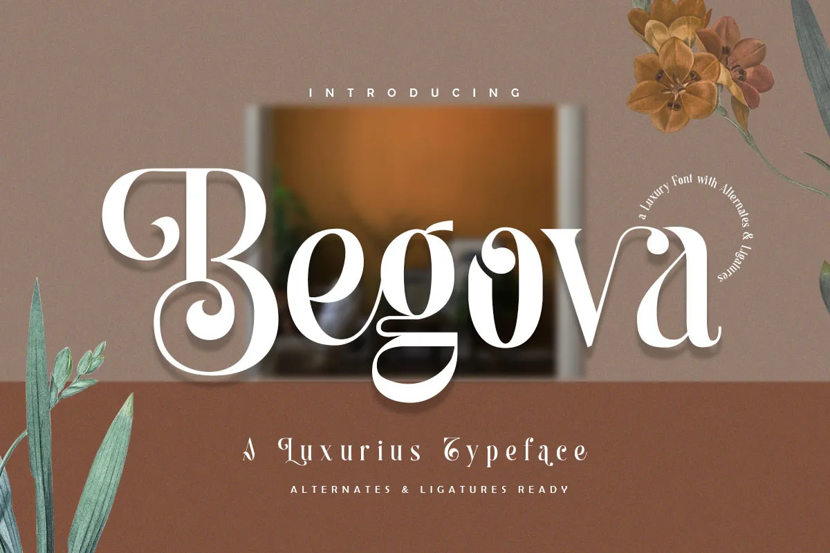 Пример шрифта Begova