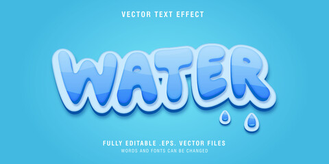 Пример шрифта Water