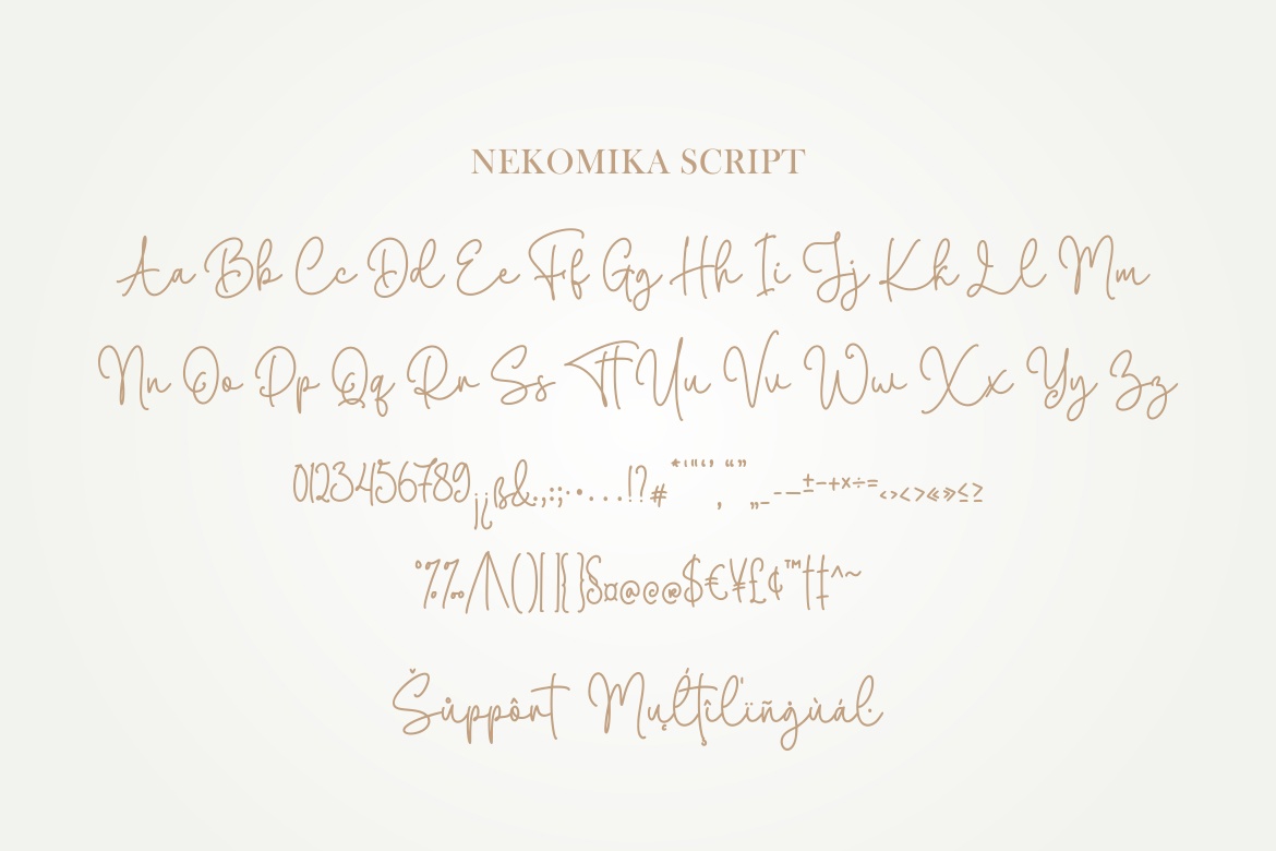 Пример шрифта Nekomika Slab
