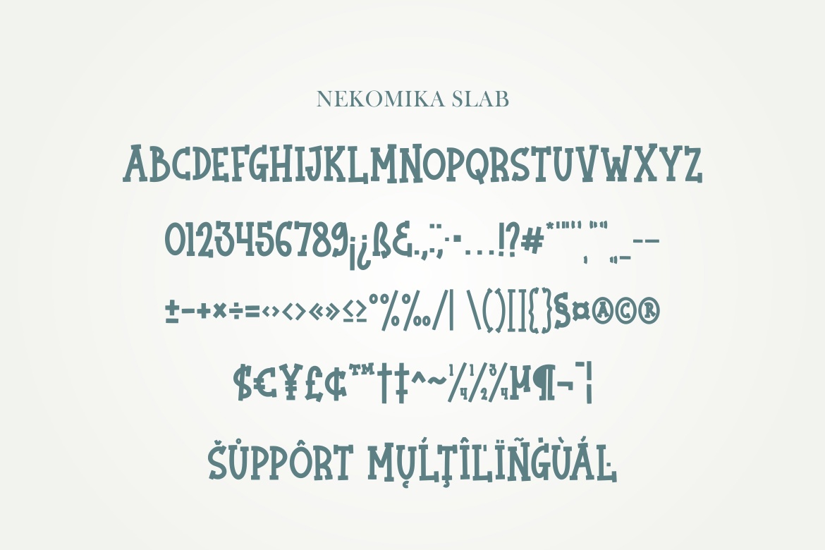 Пример шрифта Nekomika Script