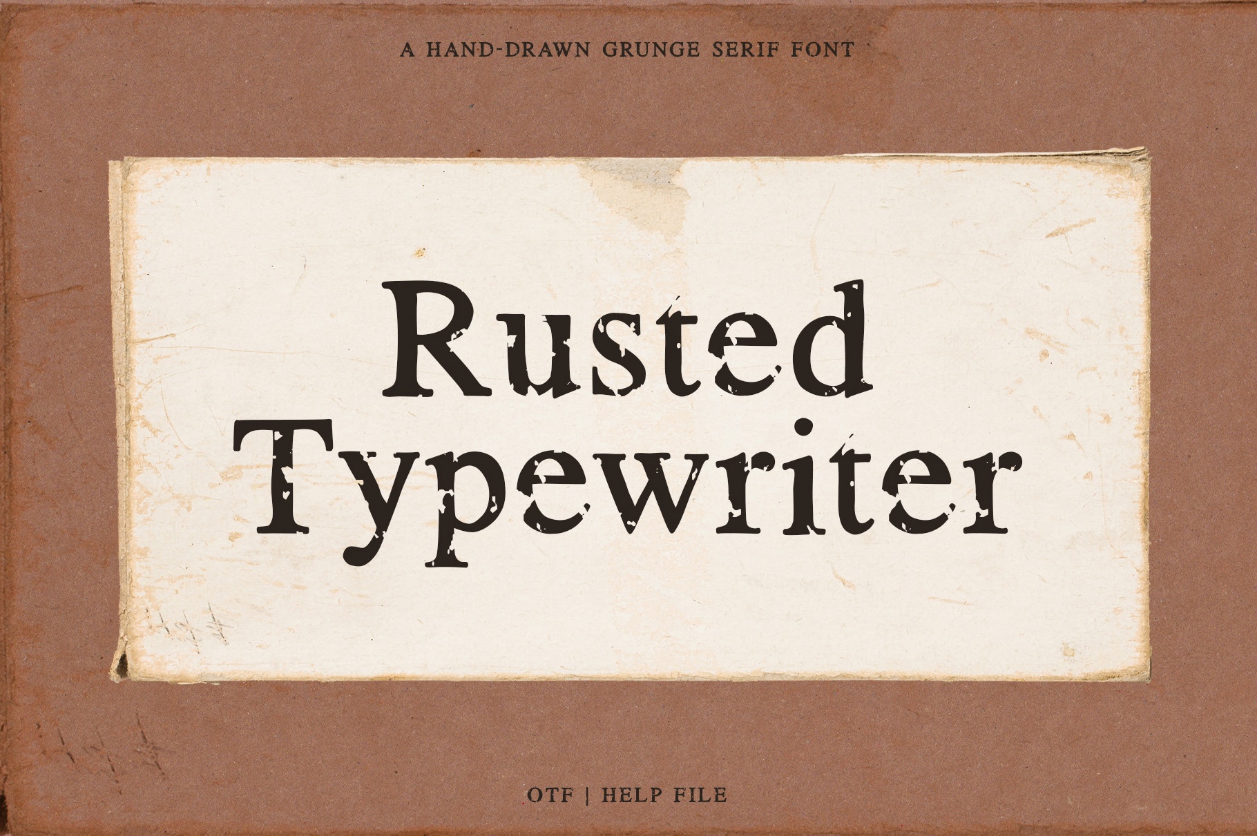 Пример шрифта Rusted Typewriter Regular