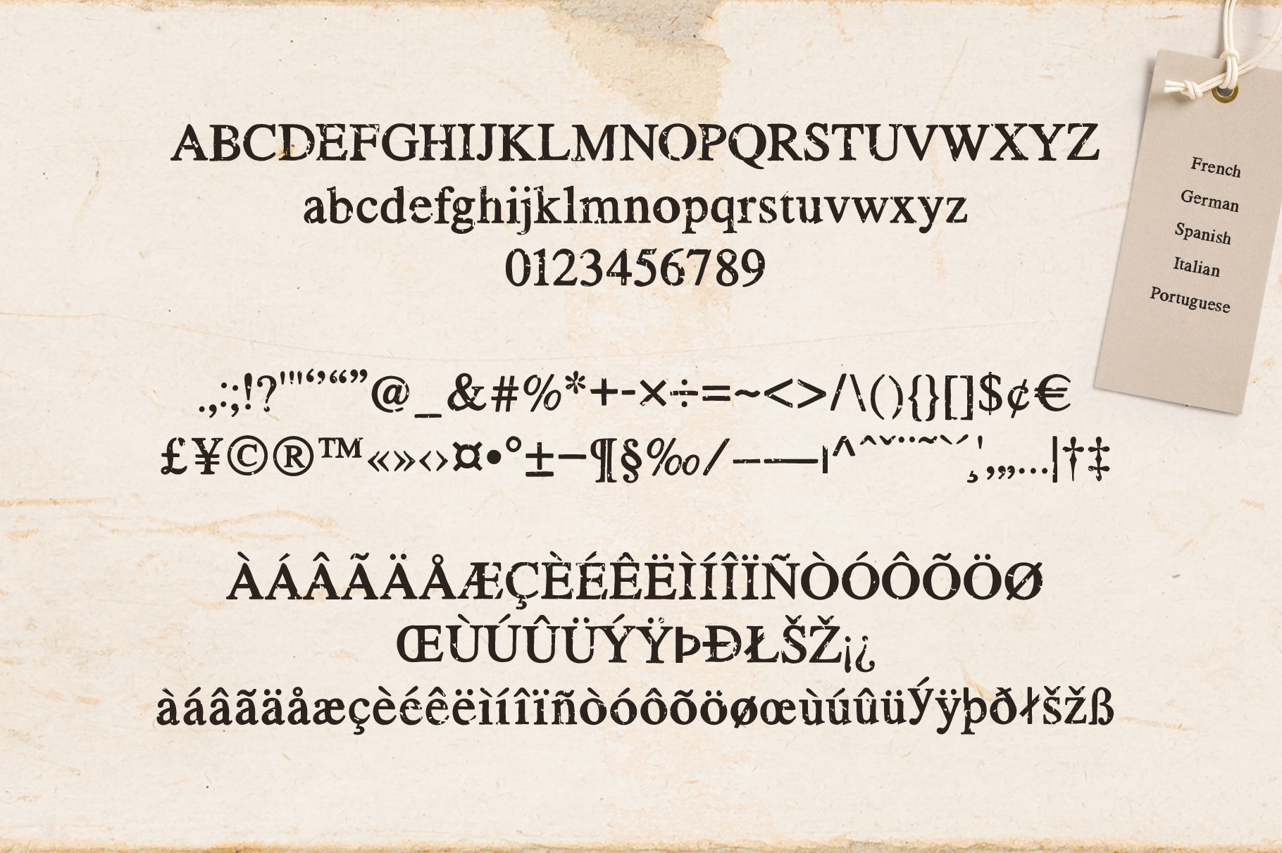 Пример шрифта Rusted Typewriter Regular