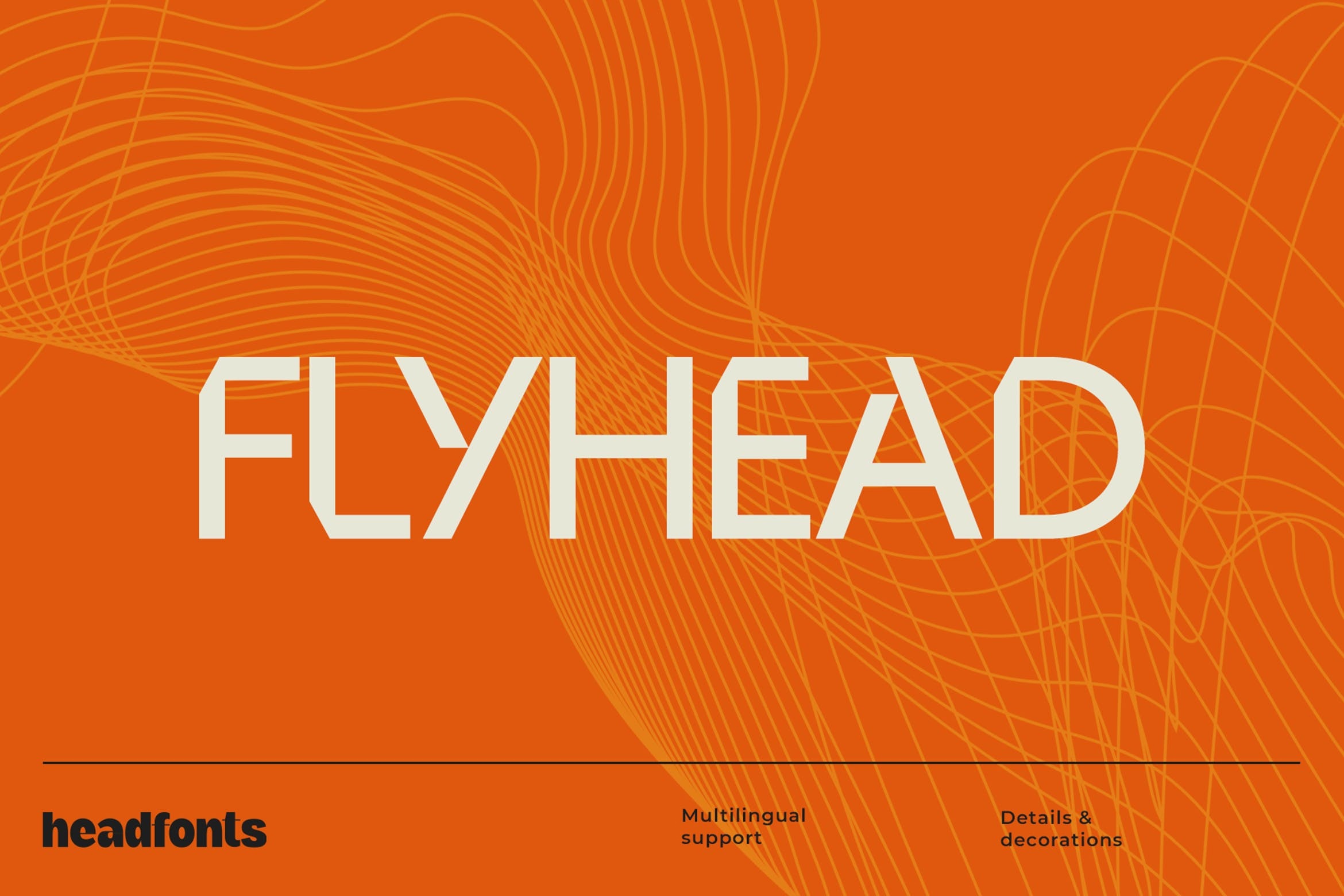 Пример шрифта Flyhead Regular