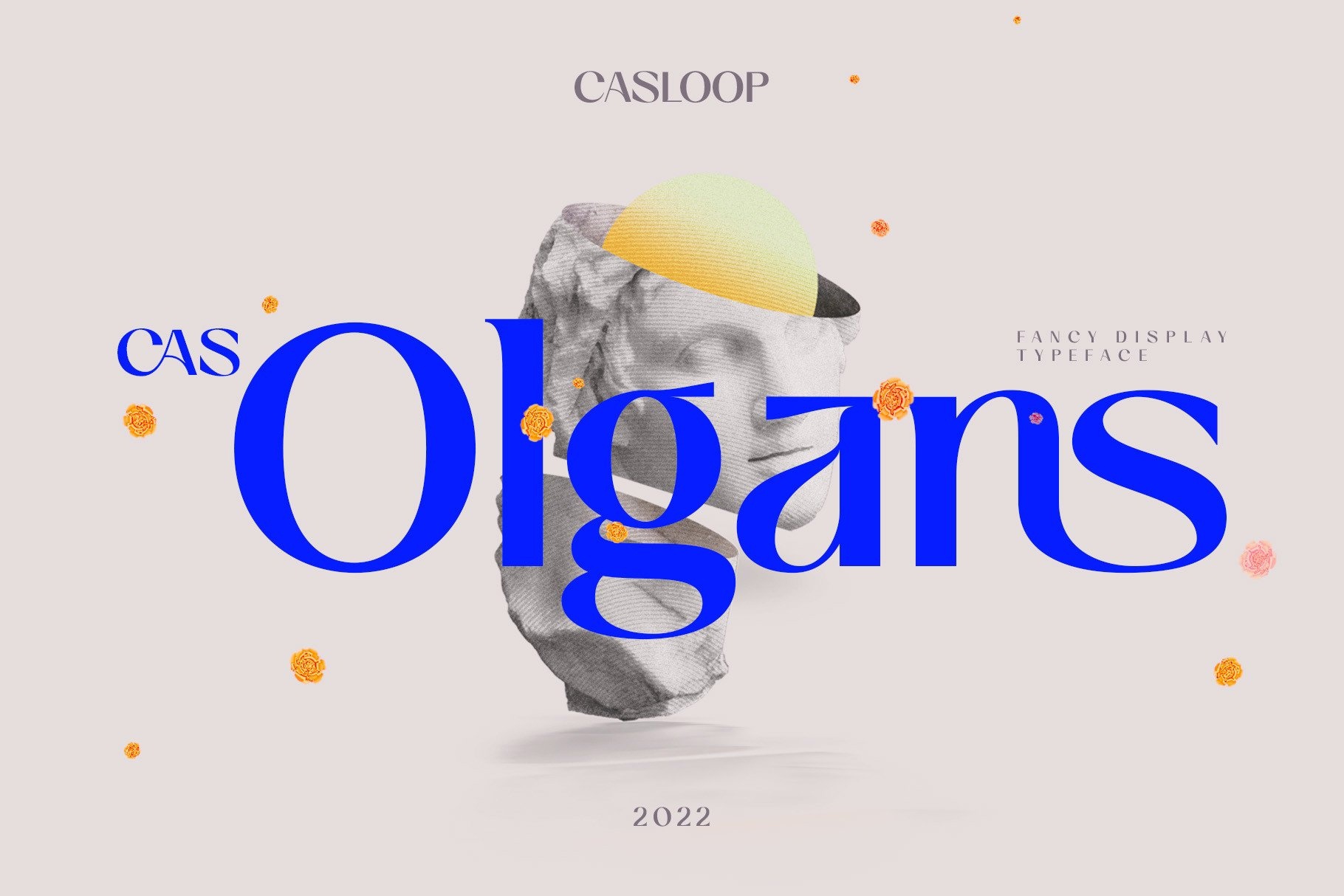 Пример шрифта Cas Olgans