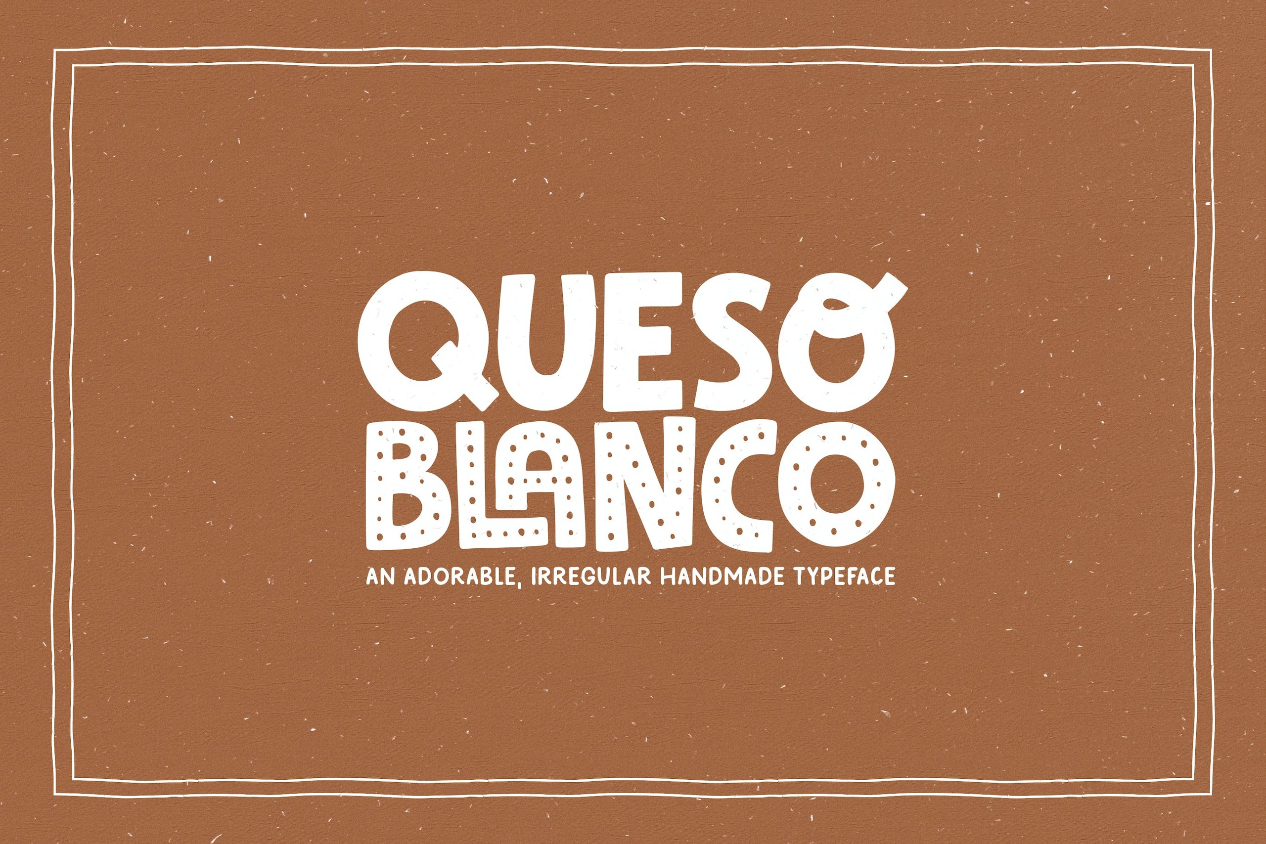 Пример шрифта Queso Blanco Regular