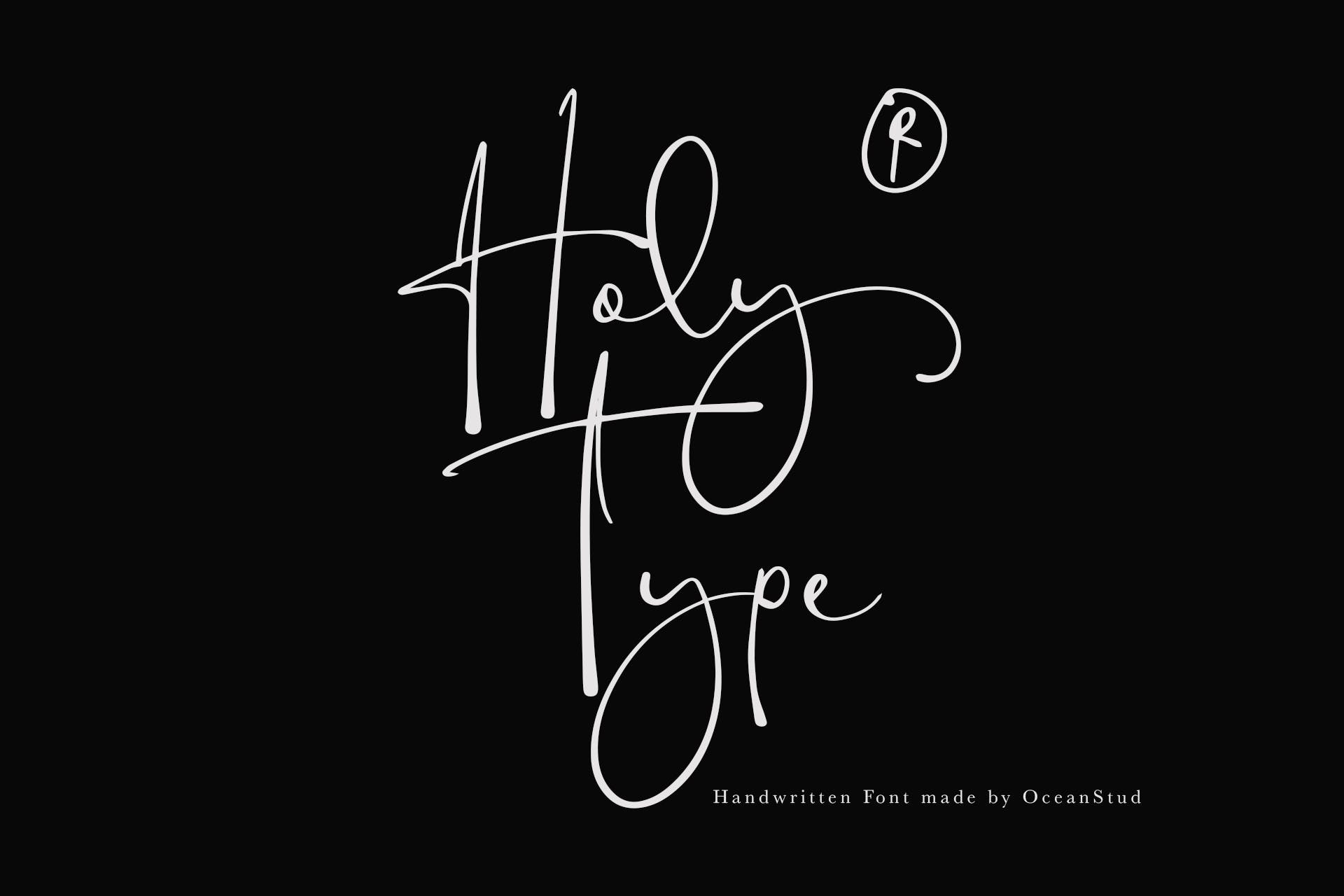 Пример шрифта Holy Type