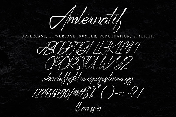 Пример шрифта Amternatif Regular