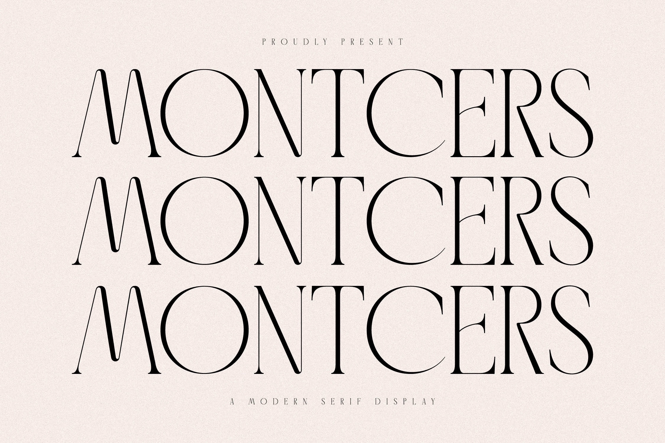 Пример шрифта Montcers