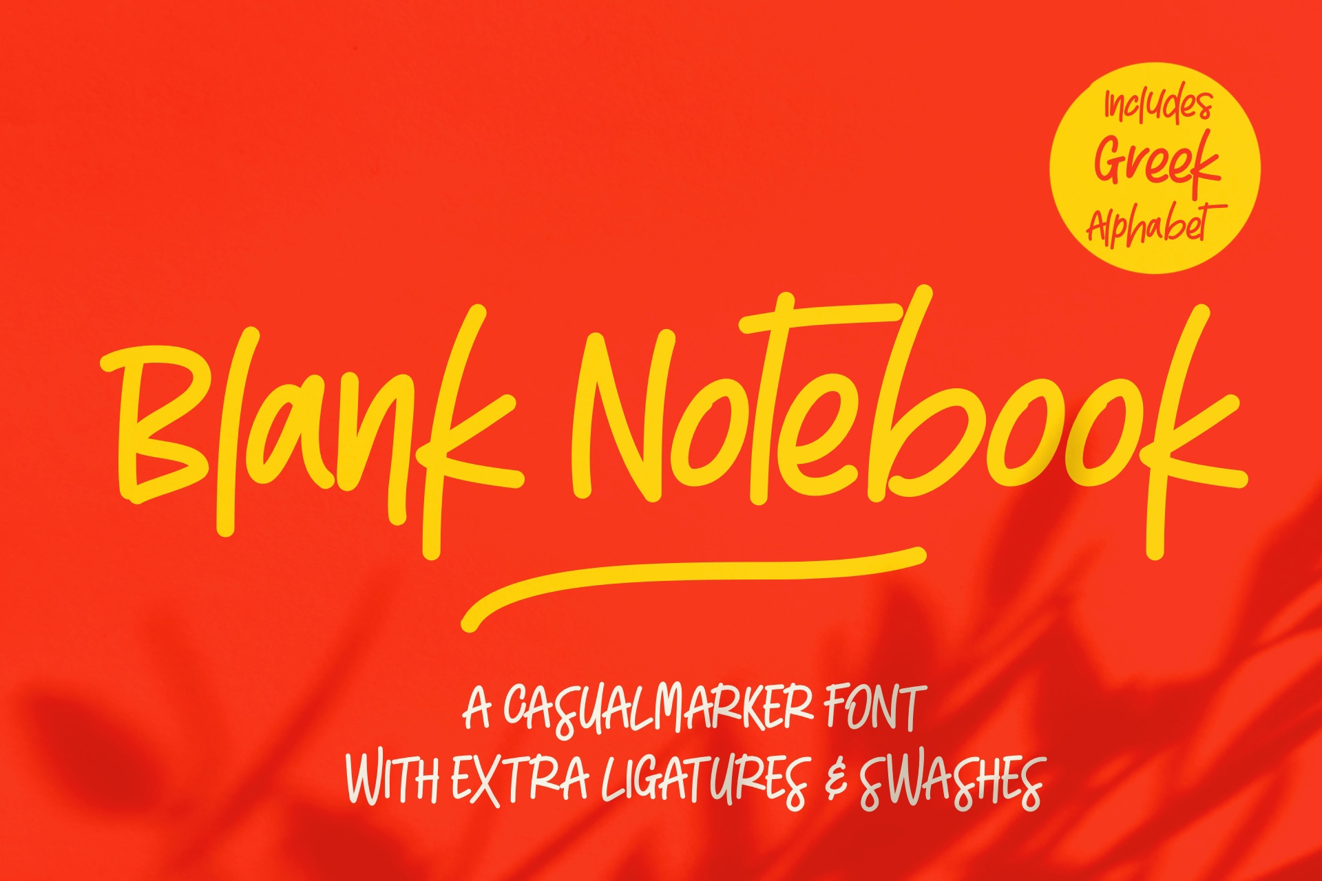 Пример шрифта Blank Notebook