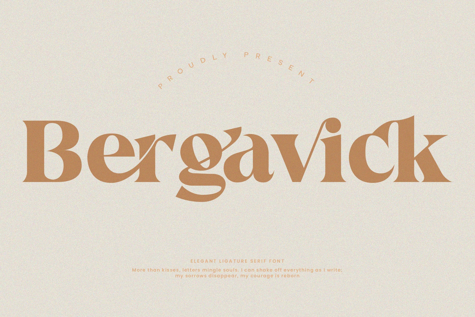 Пример шрифта Bergavick Regular