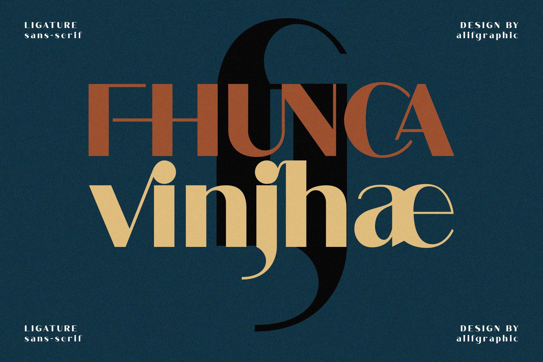 Пример шрифта Fhunca Vinjhae