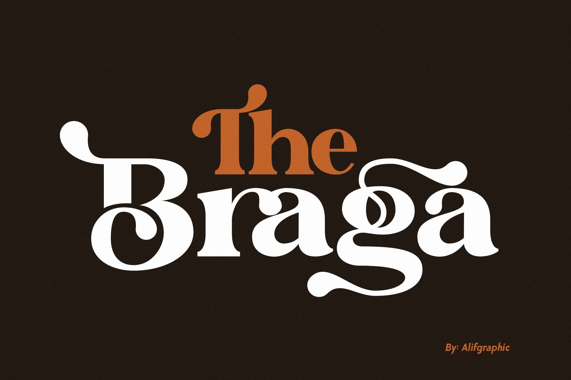 Пример шрифта The Braga