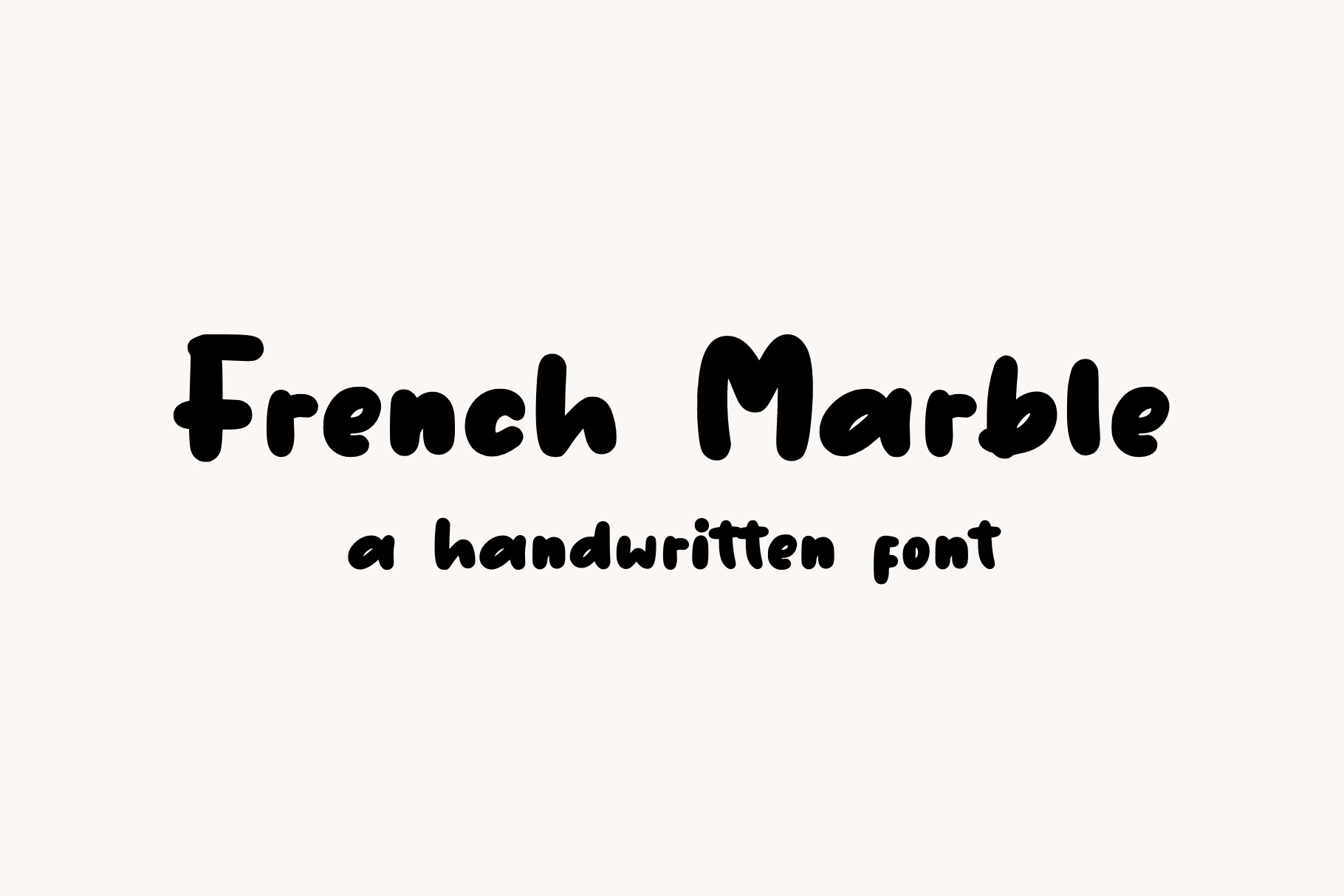 Пример шрифта French Marble