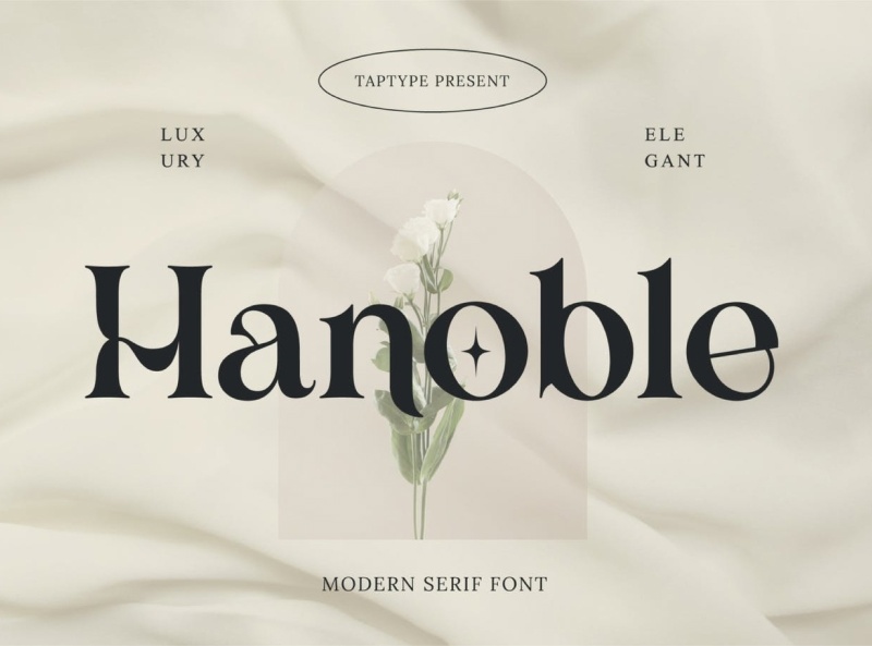 Пример шрифта Hanoble