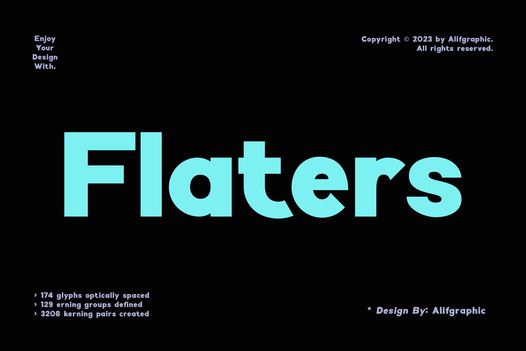 Пример шрифта Flaters