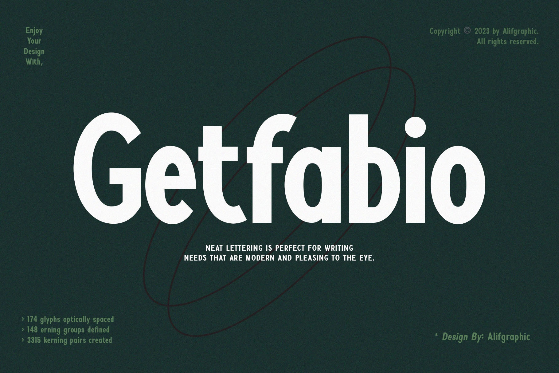 Пример шрифта Getfabio