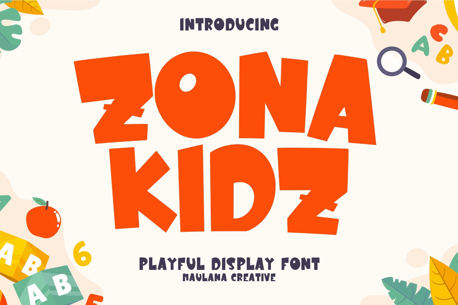 Пример шрифта Zona Kidz