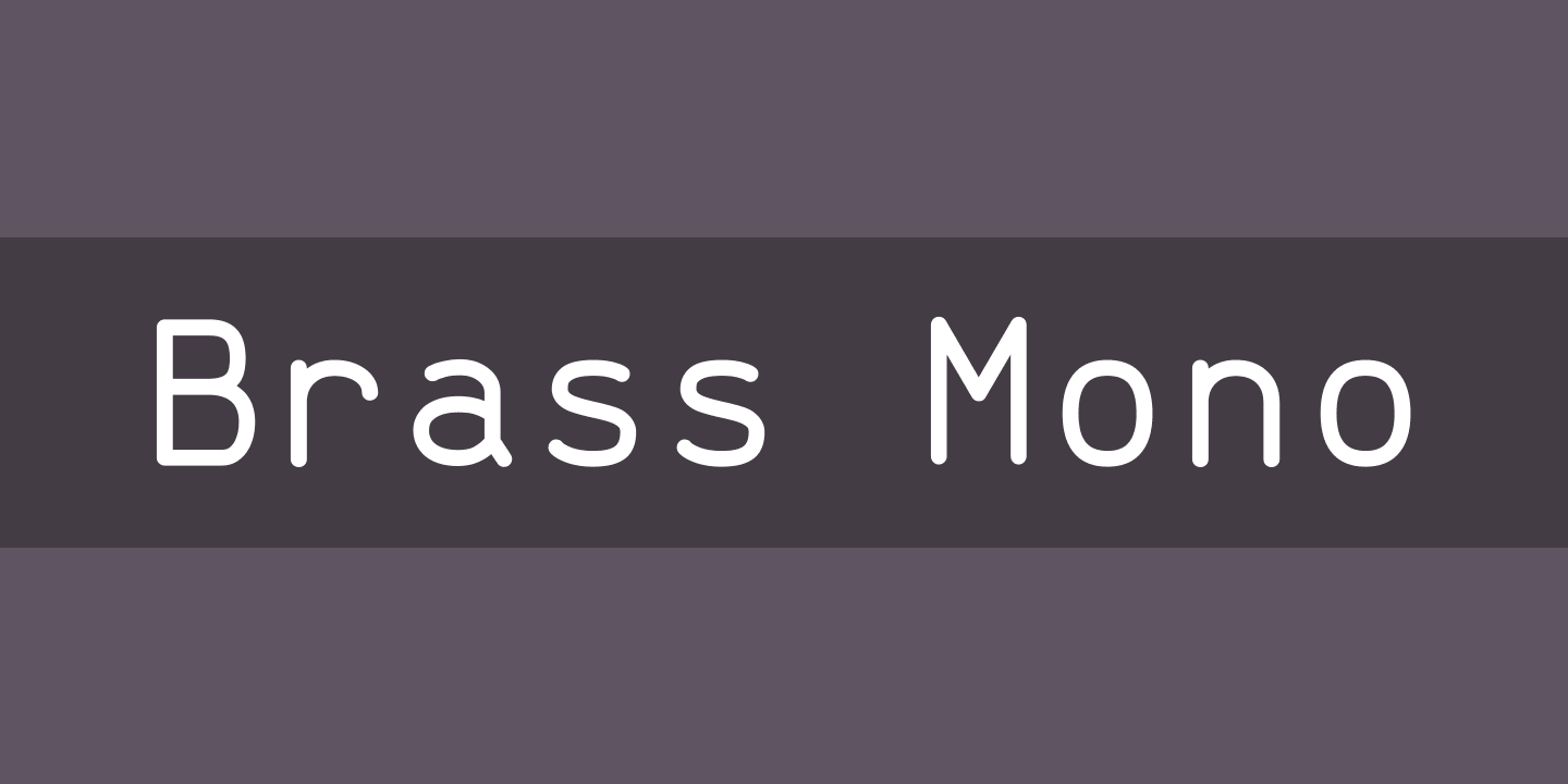 Пример шрифта BRASS MONO Italic