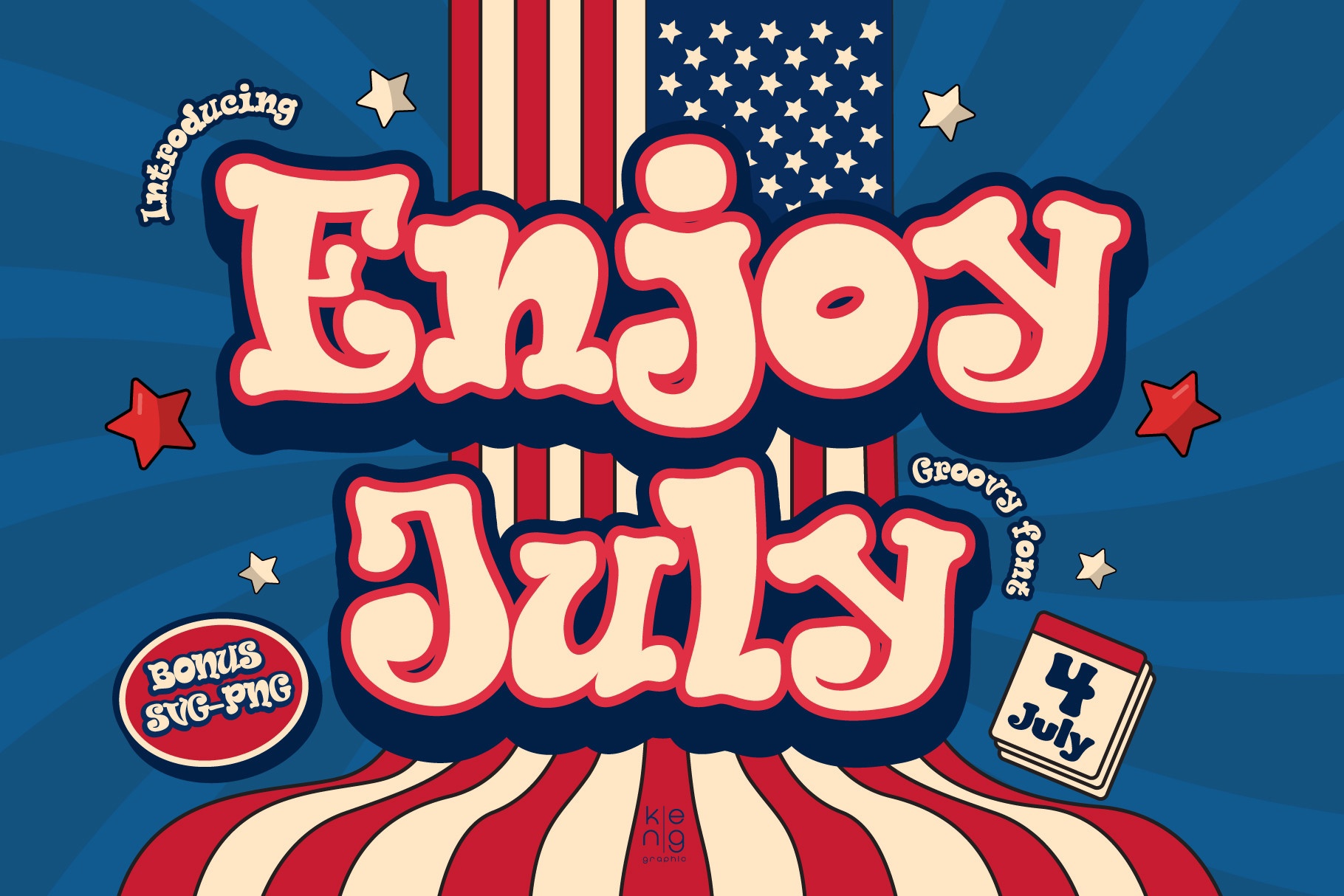Пример шрифта Enjoy July
