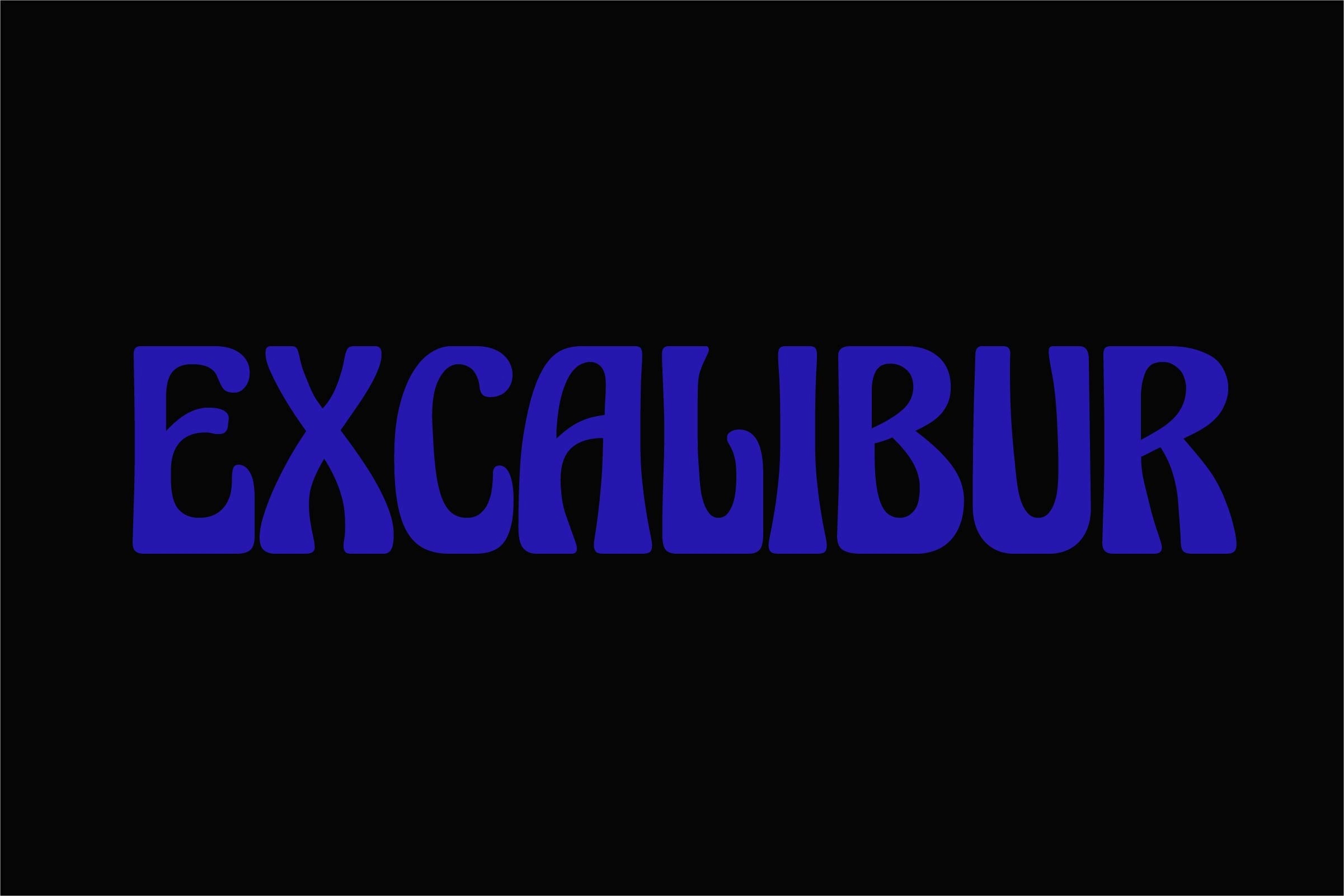 Пример шрифта Excalibur