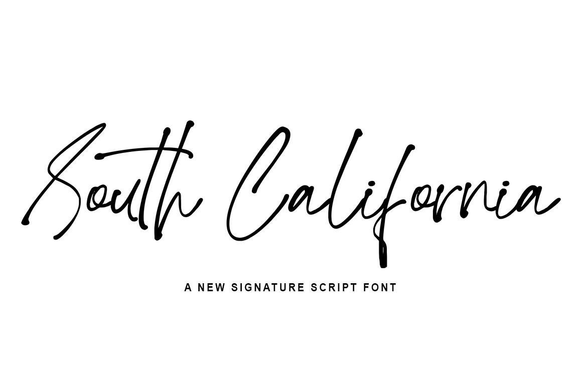 Пример шрифта South California Regular