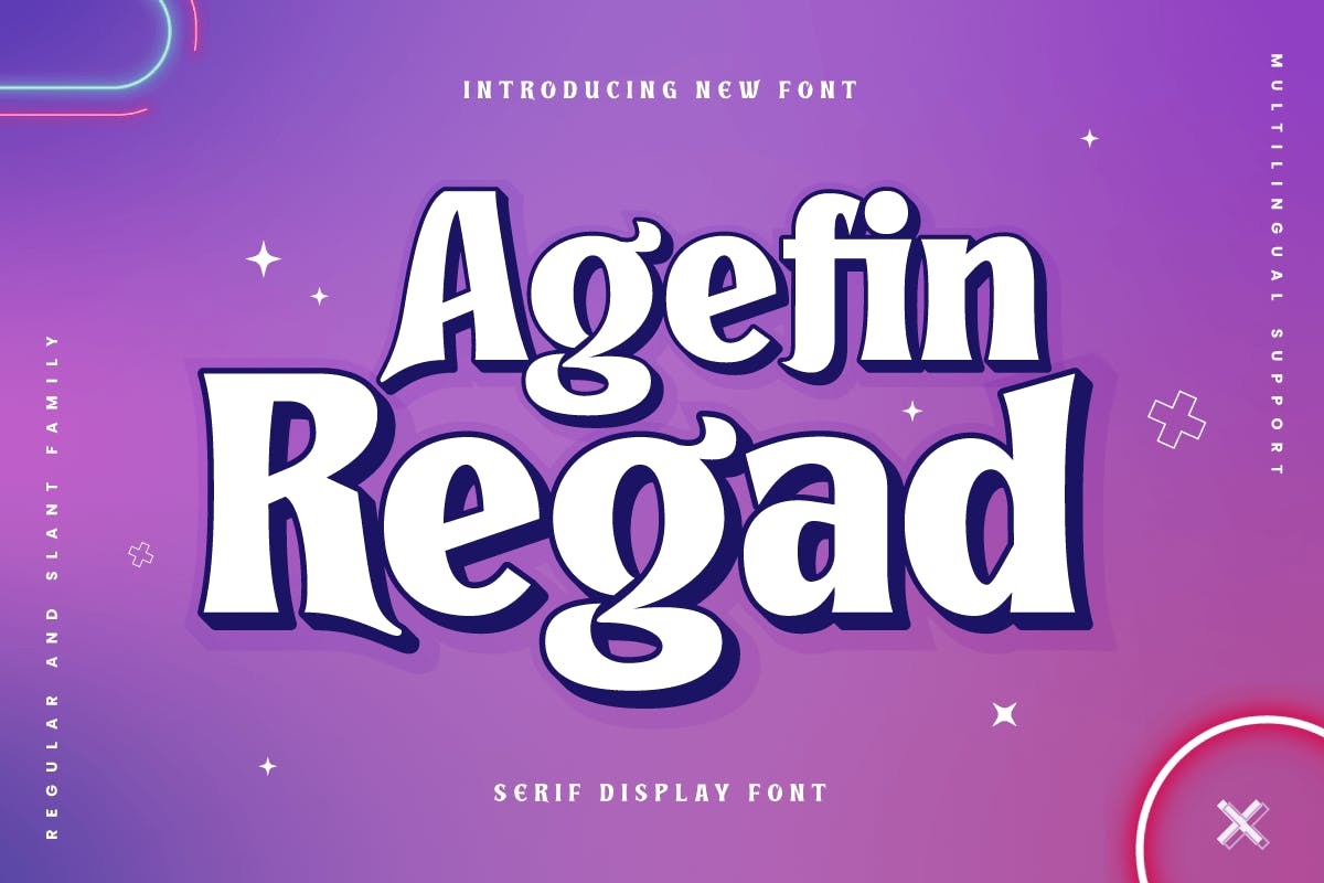 Пример шрифта Agefin Regad