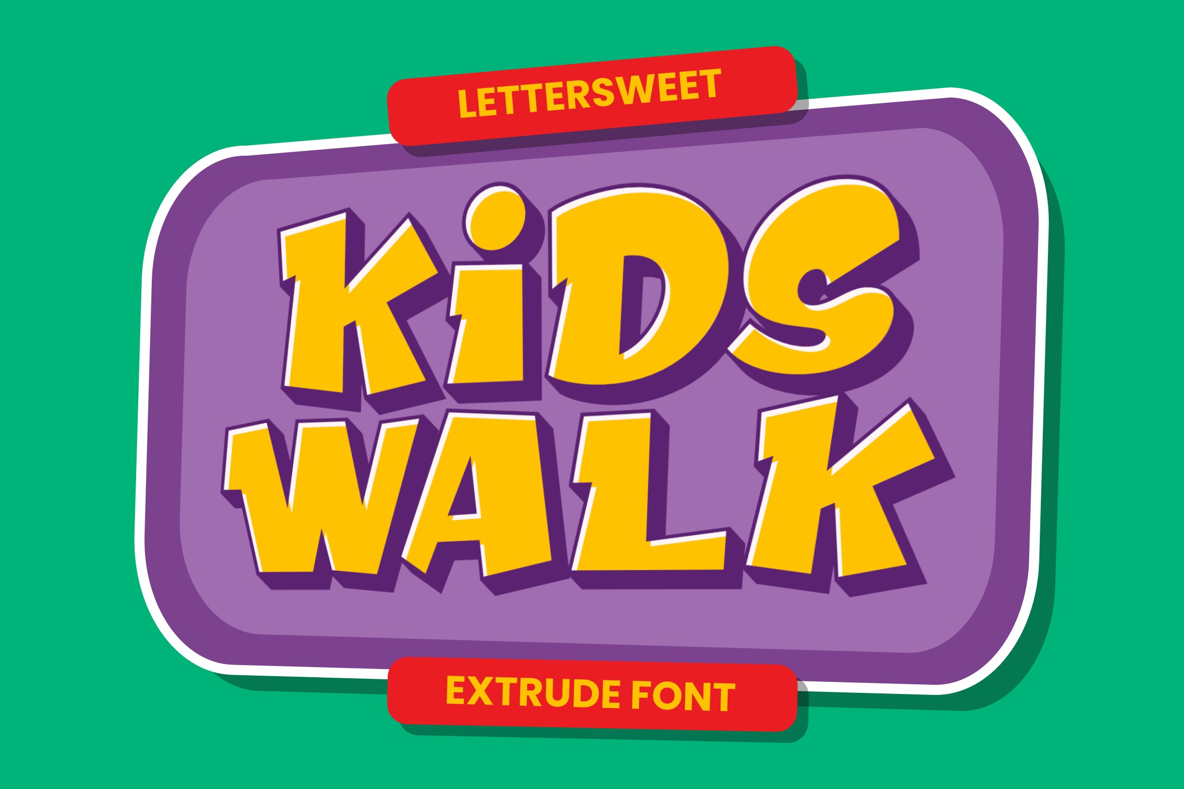 Пример шрифта Kids Walk Regular