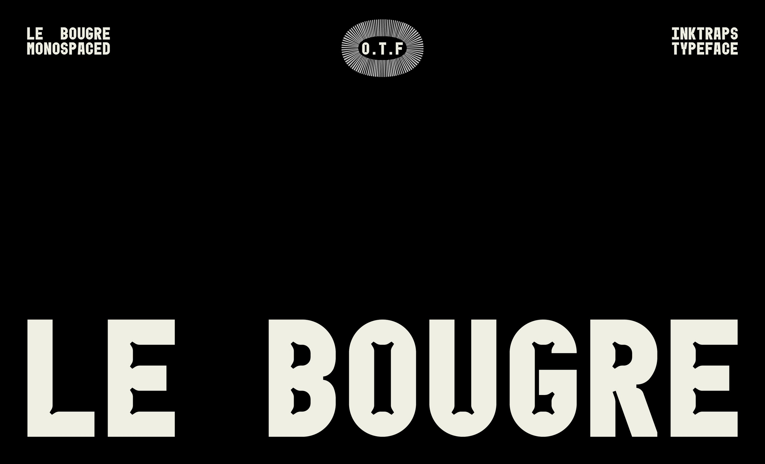 Пример шрифта Le Bougre