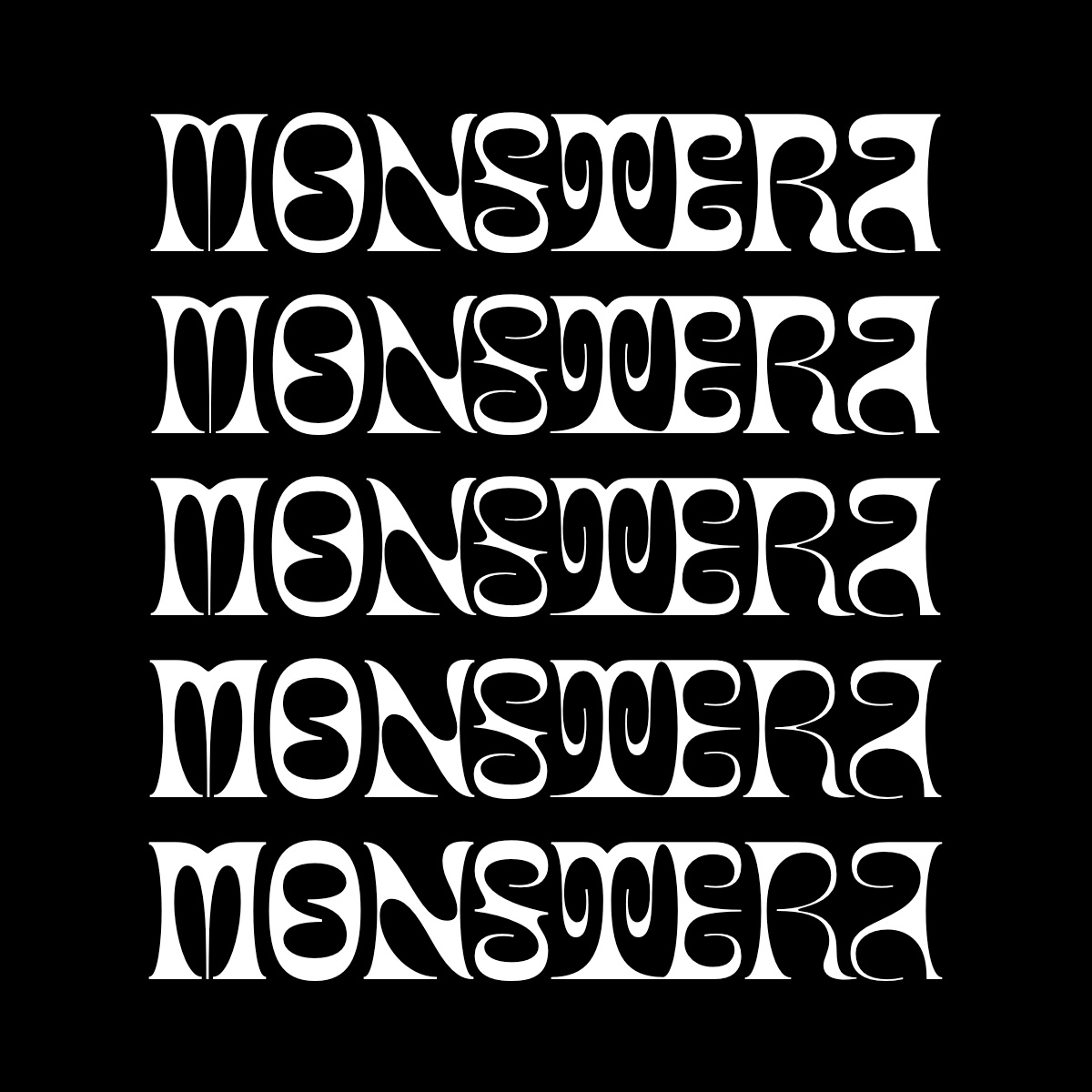 Пример шрифта Monstera v0.3