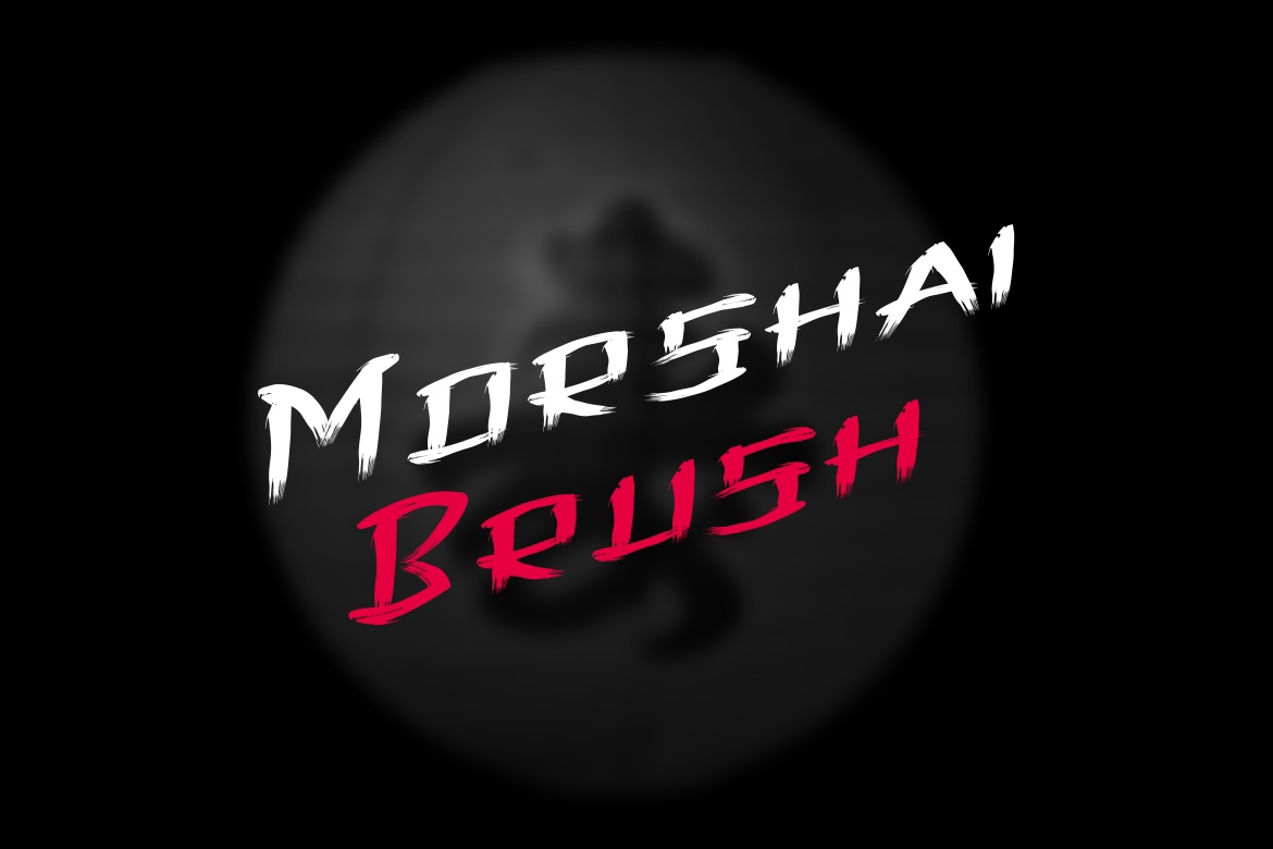 Пример шрифта Morshai Brush Regular