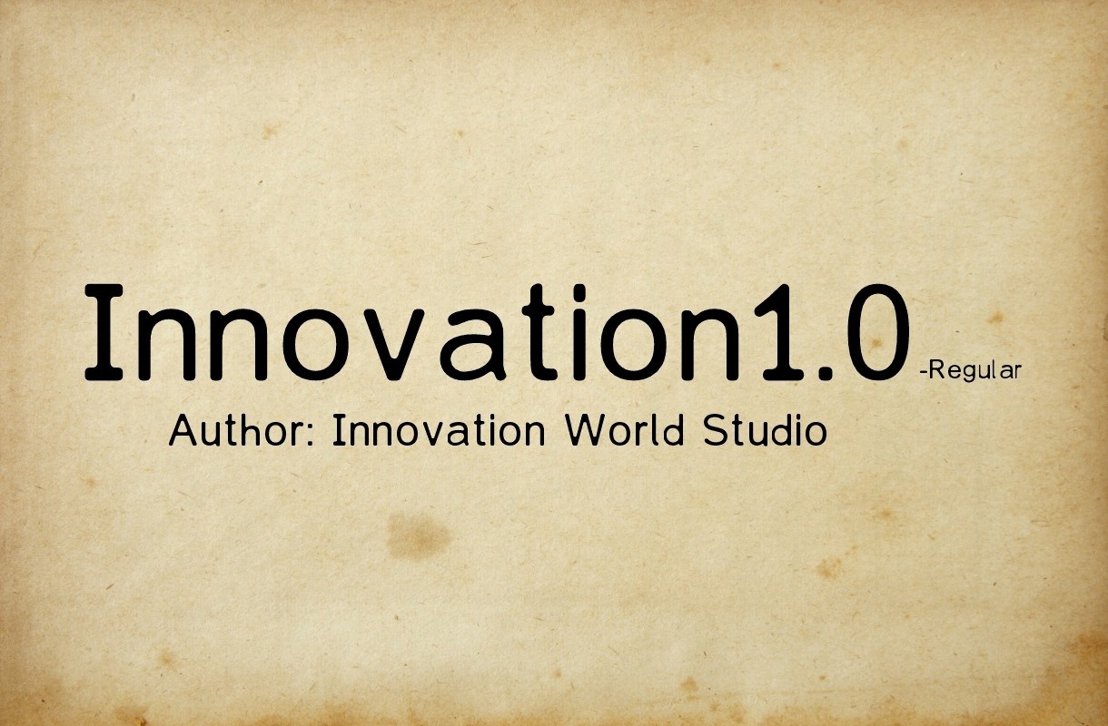 Пример шрифта Innovation1.0 Regular