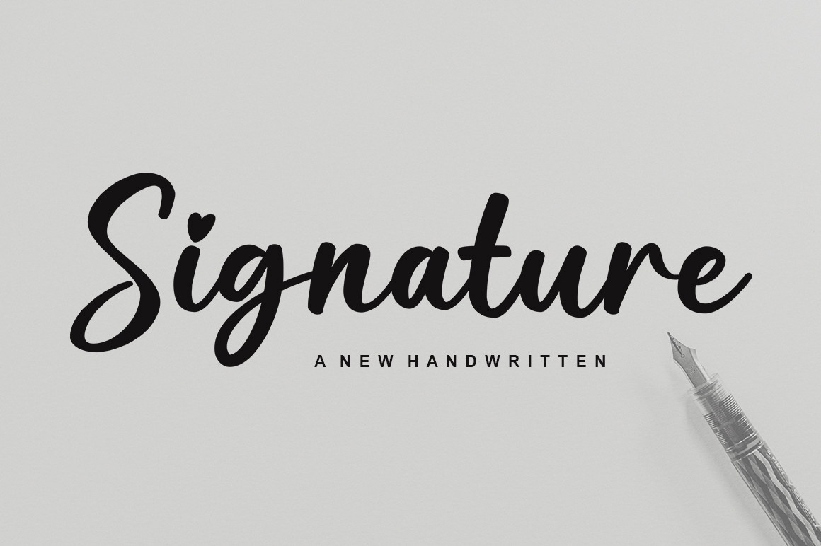 Пример шрифта Signature Regular
