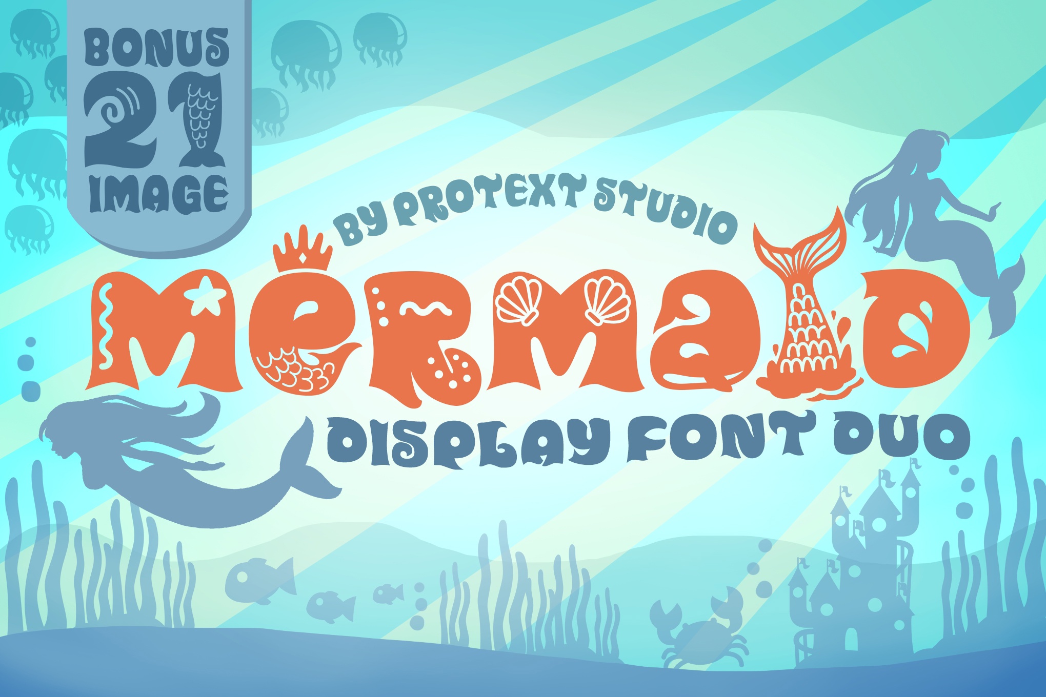 Пример шрифта Mermaid