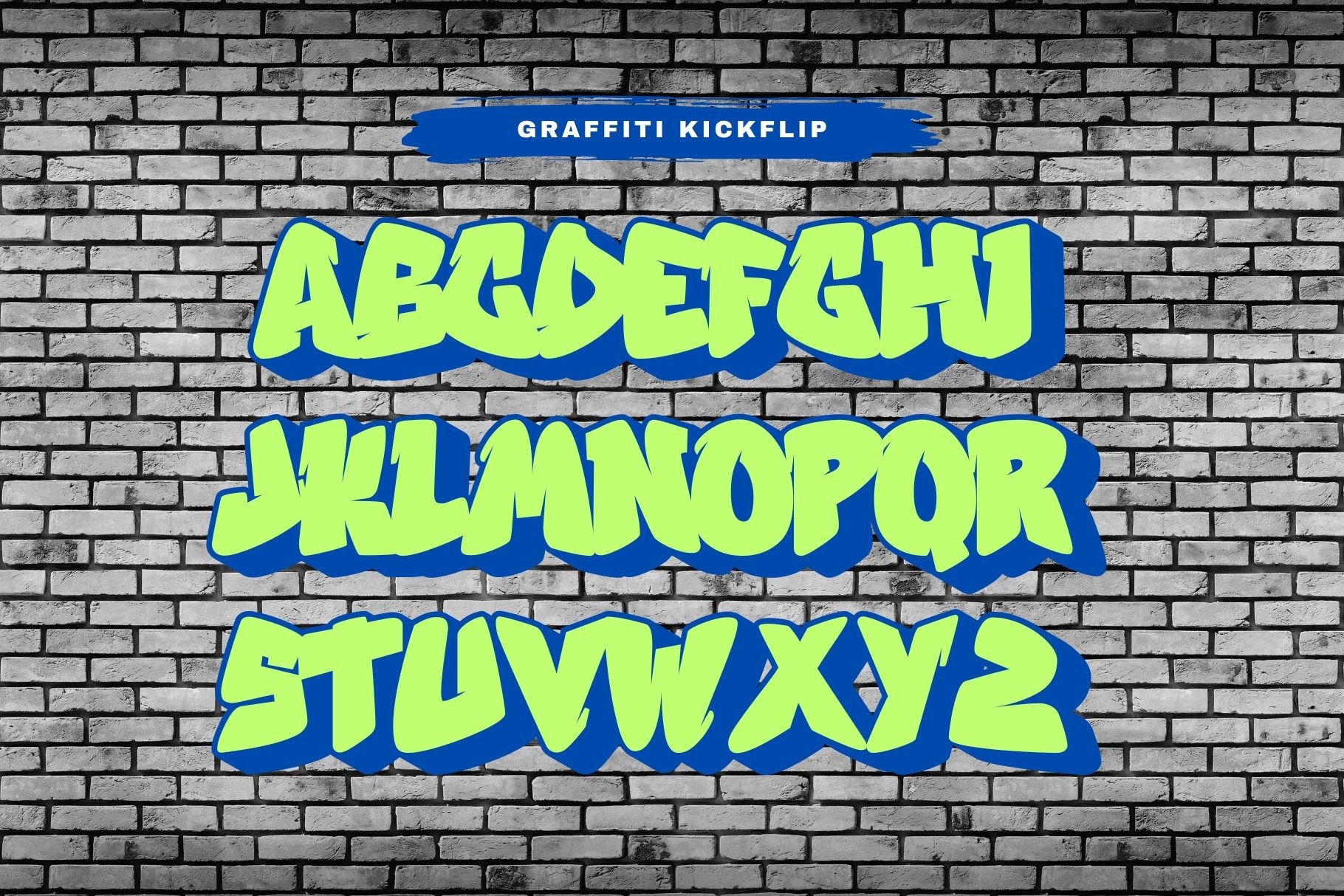 Пример шрифта Graffiti Kickflip Shadow