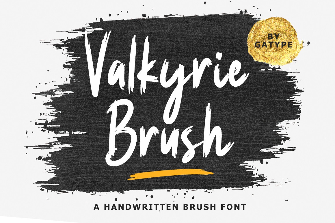 Пример шрифта Valkyrie Brush