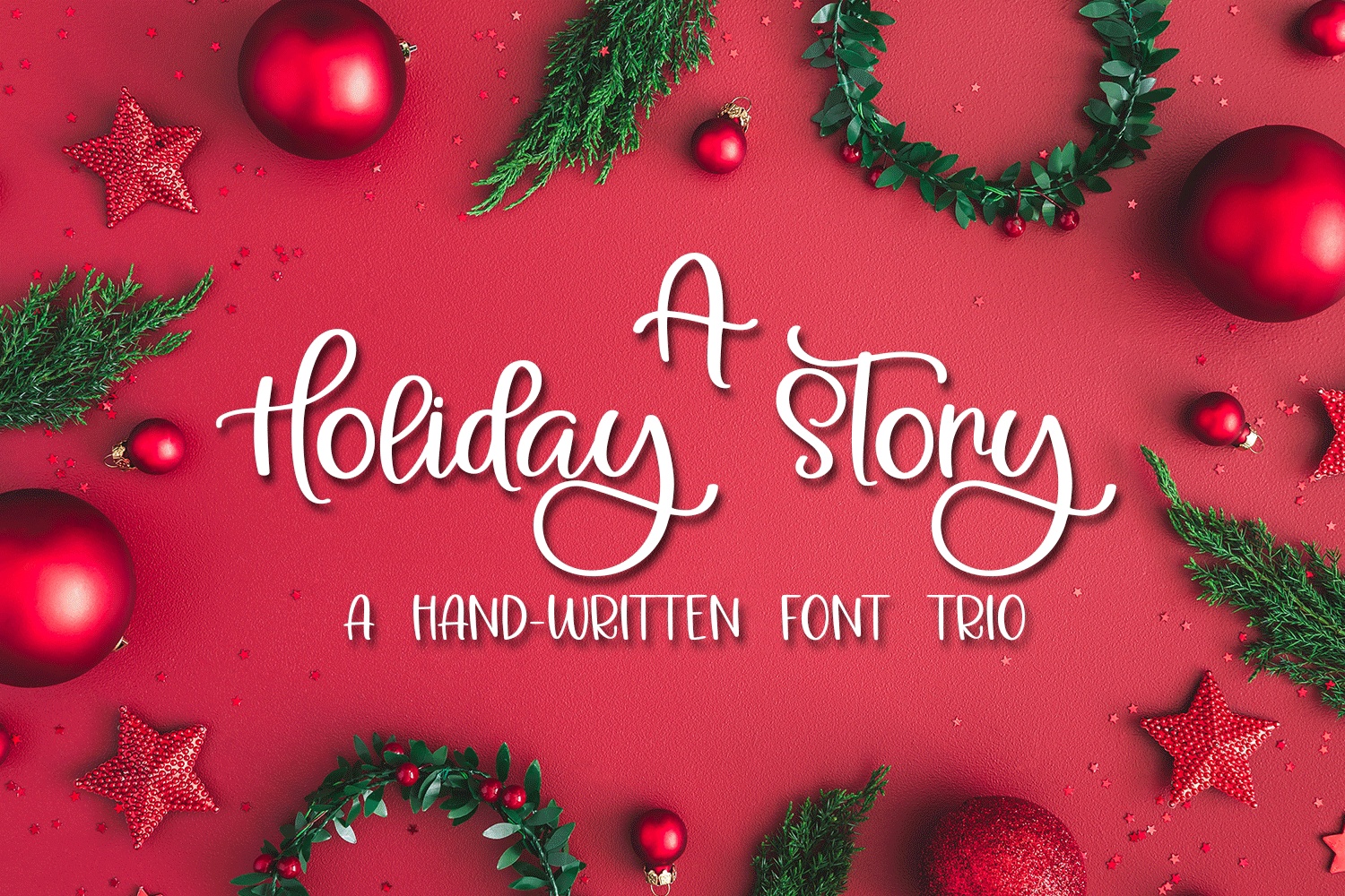 Пример шрифта A Holiday Story