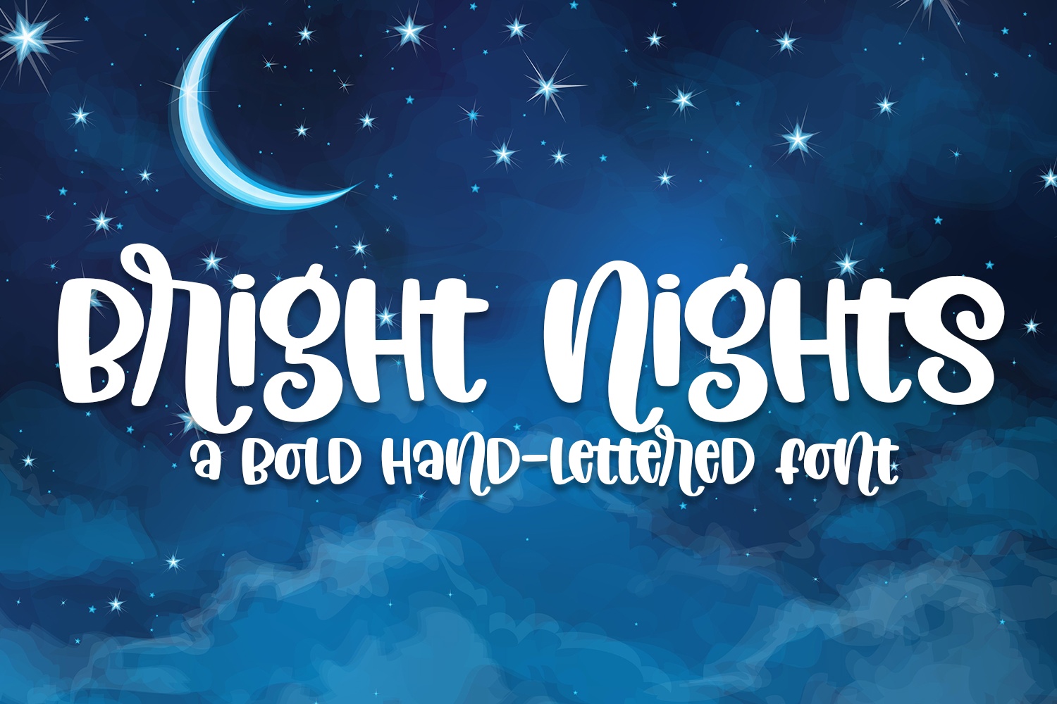 Пример шрифта Bright Nights