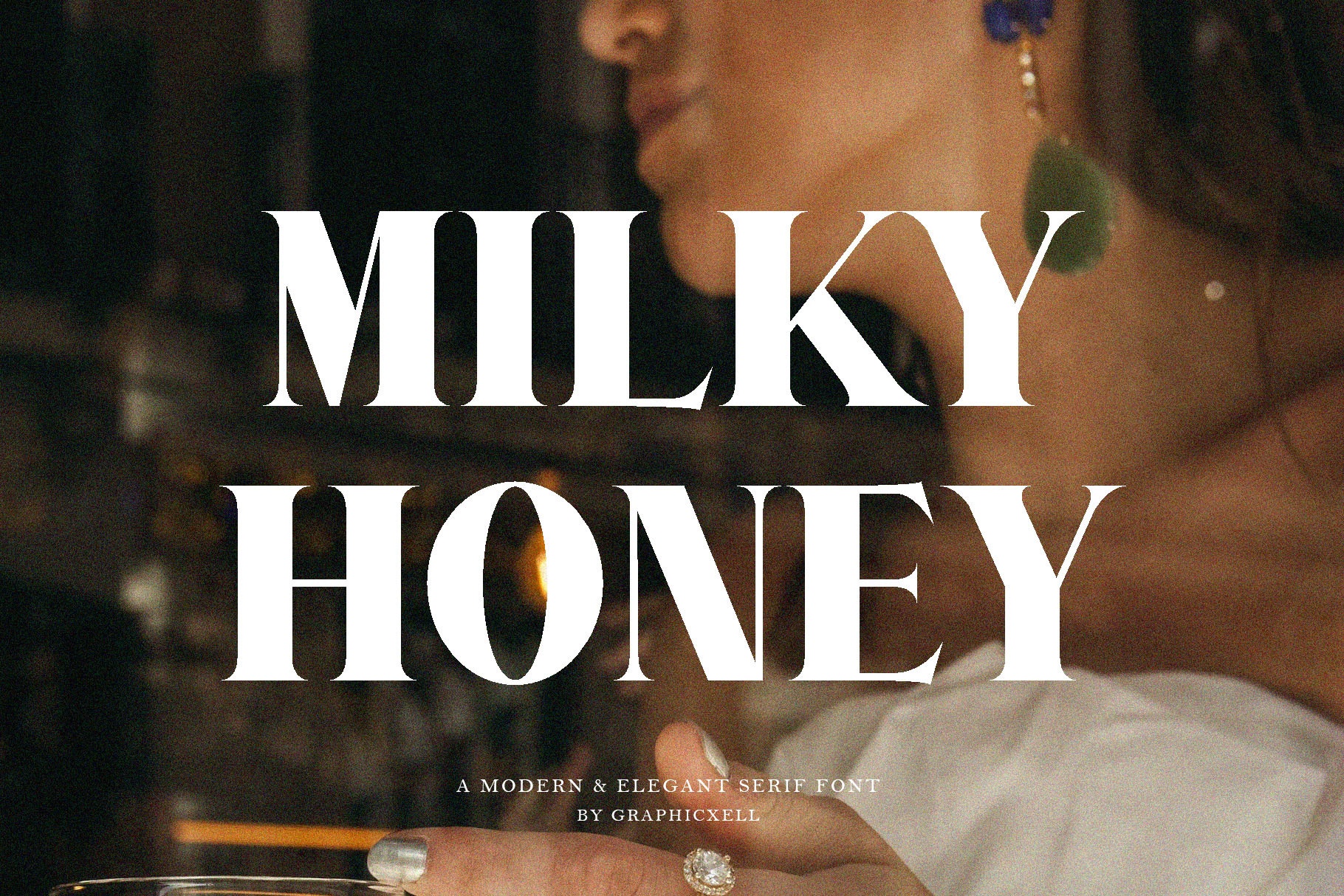 Пример шрифта Milky Honey Regular