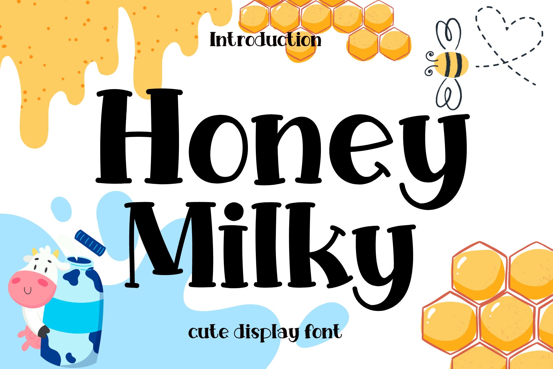 Пример шрифта Honey Milky
