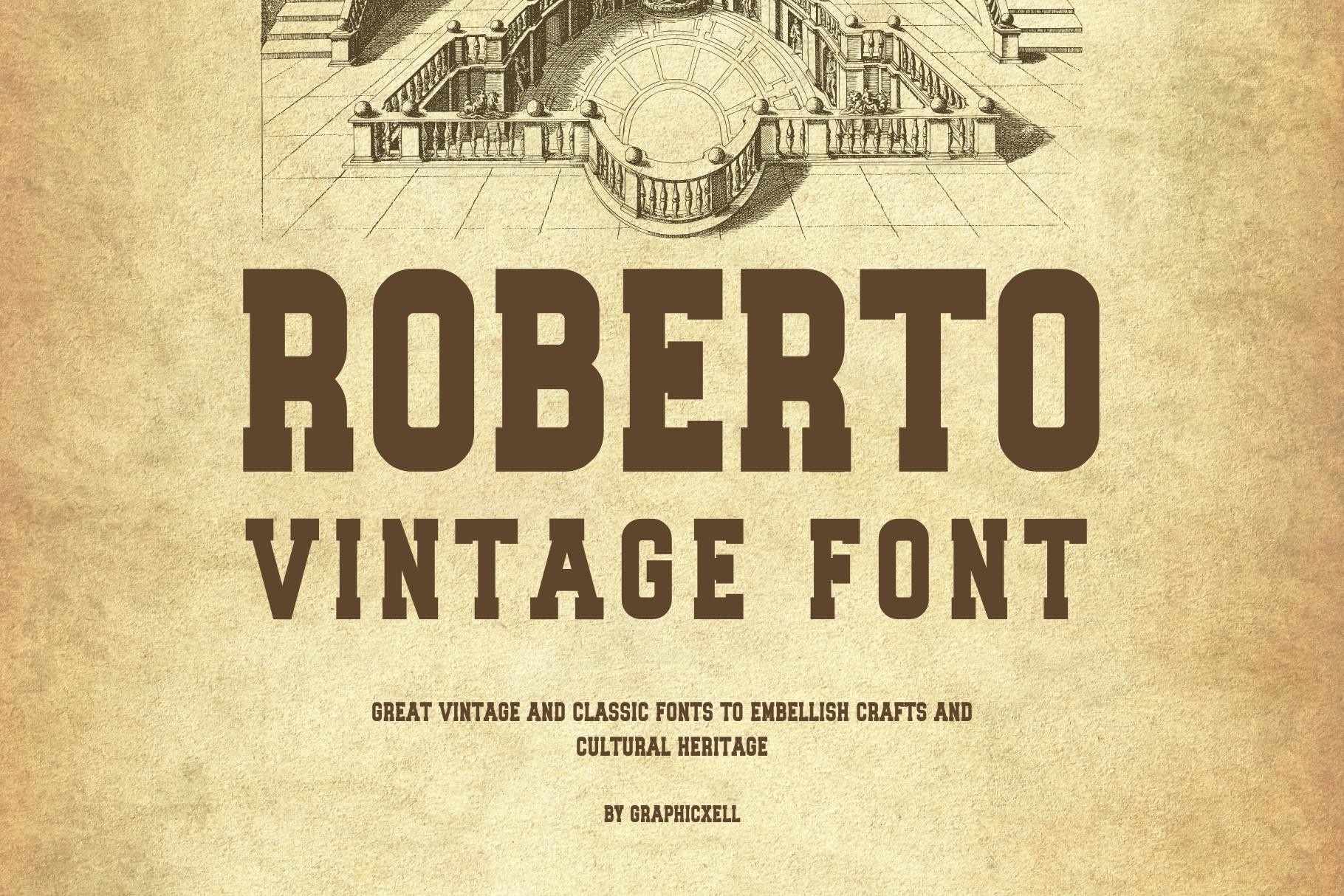 Пример шрифта Roberto