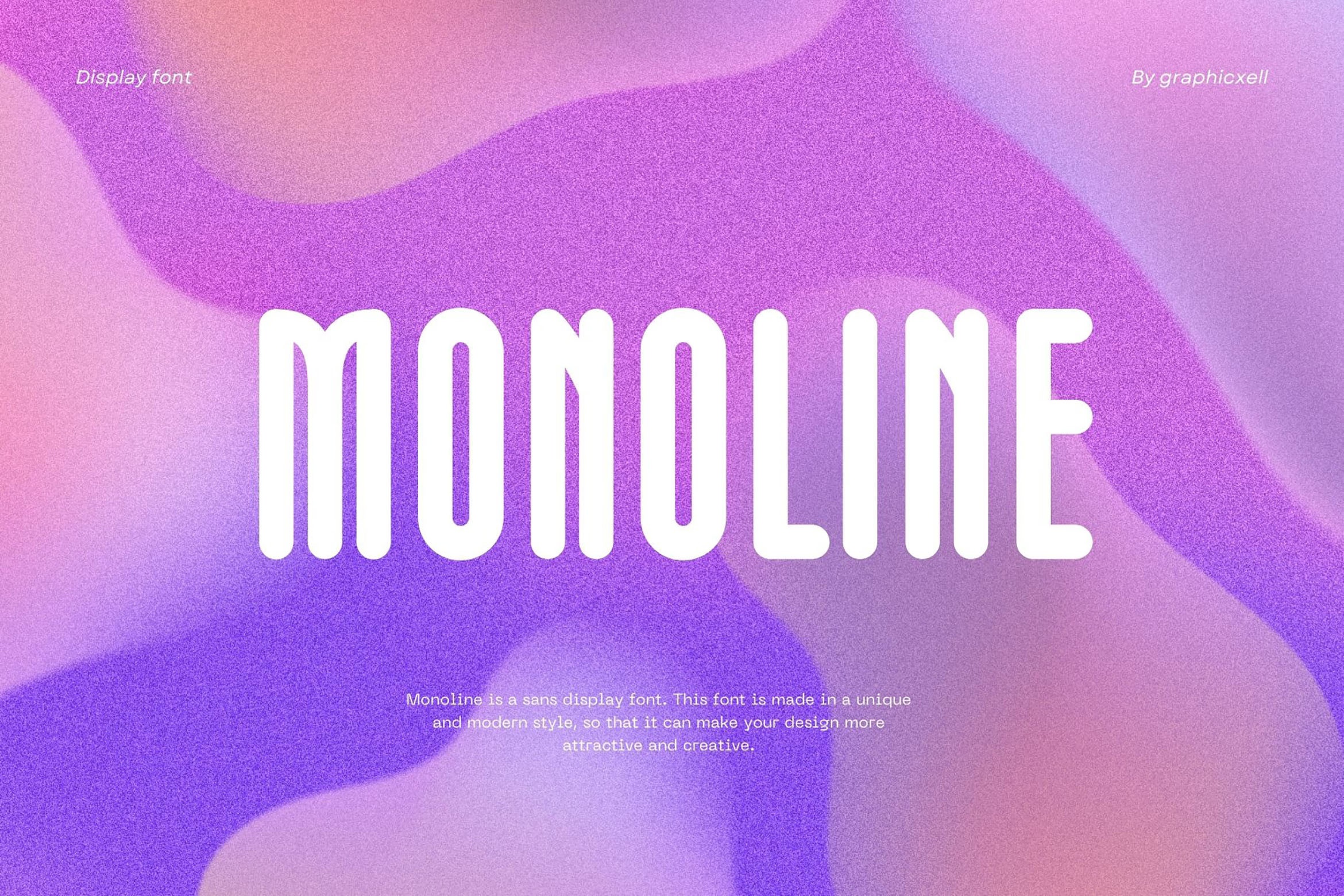 Пример шрифта Monoline