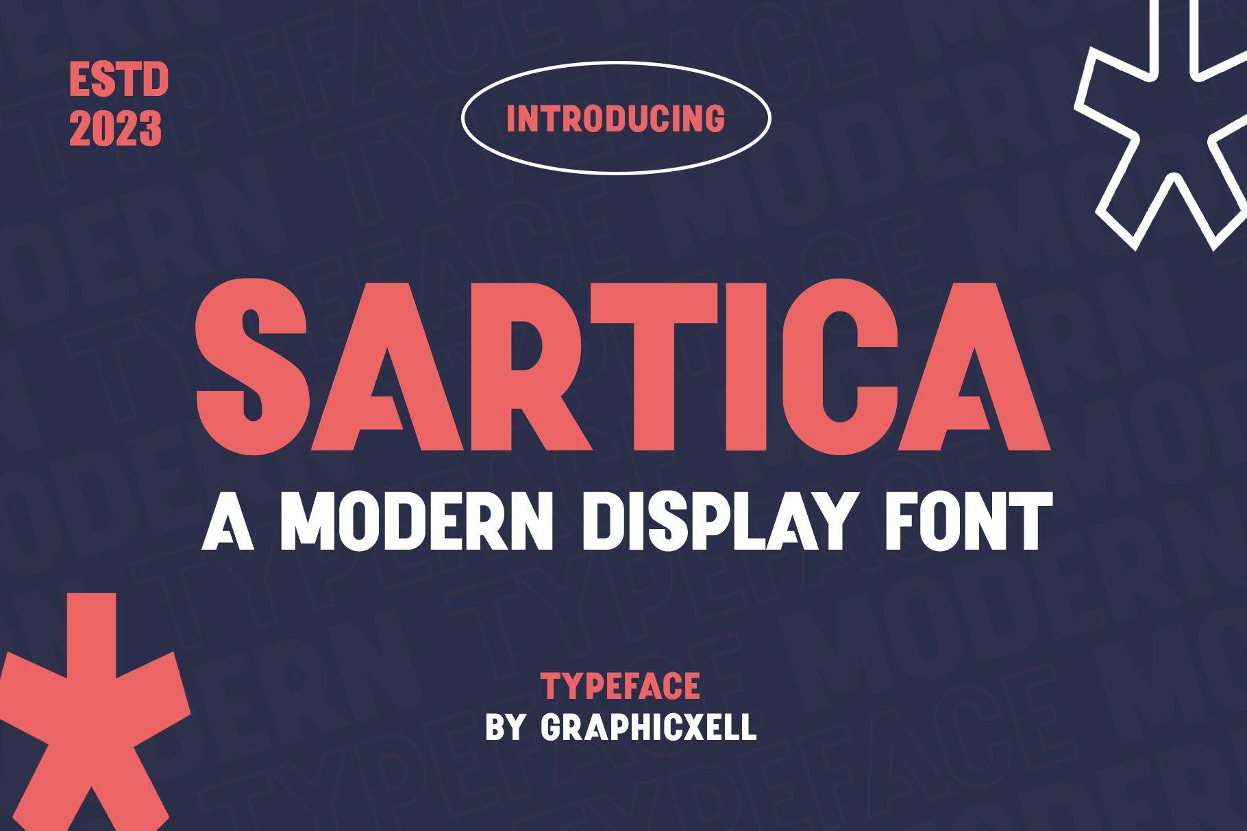 Пример шрифта Sartica