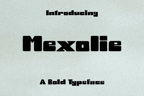 Пример шрифта Mexolie