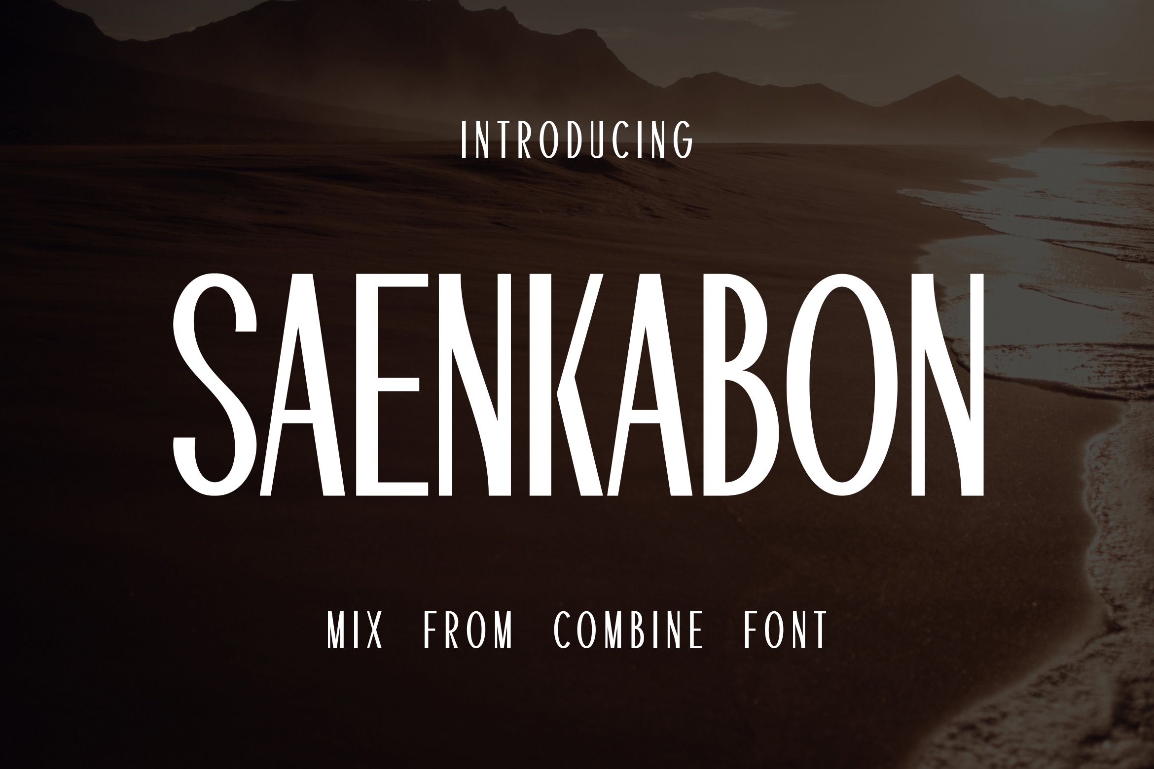 Пример шрифта Saenkabon