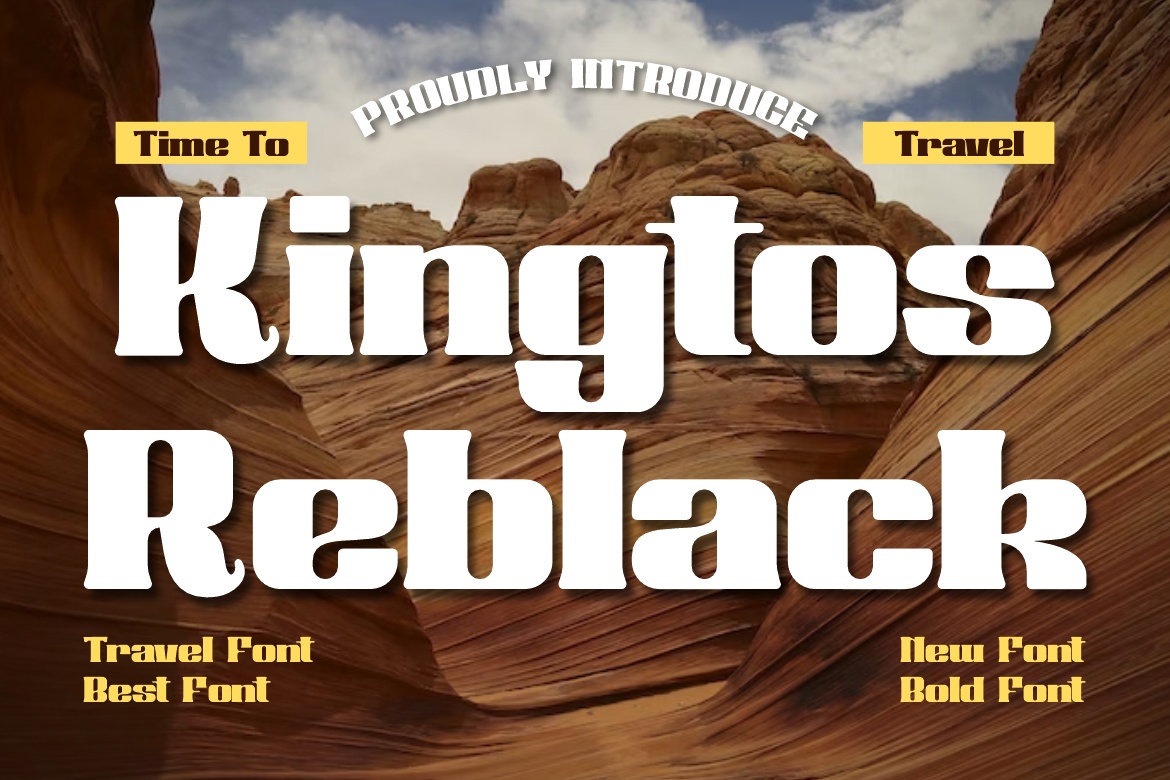 Пример шрифта Kingtos Reblack Regular
